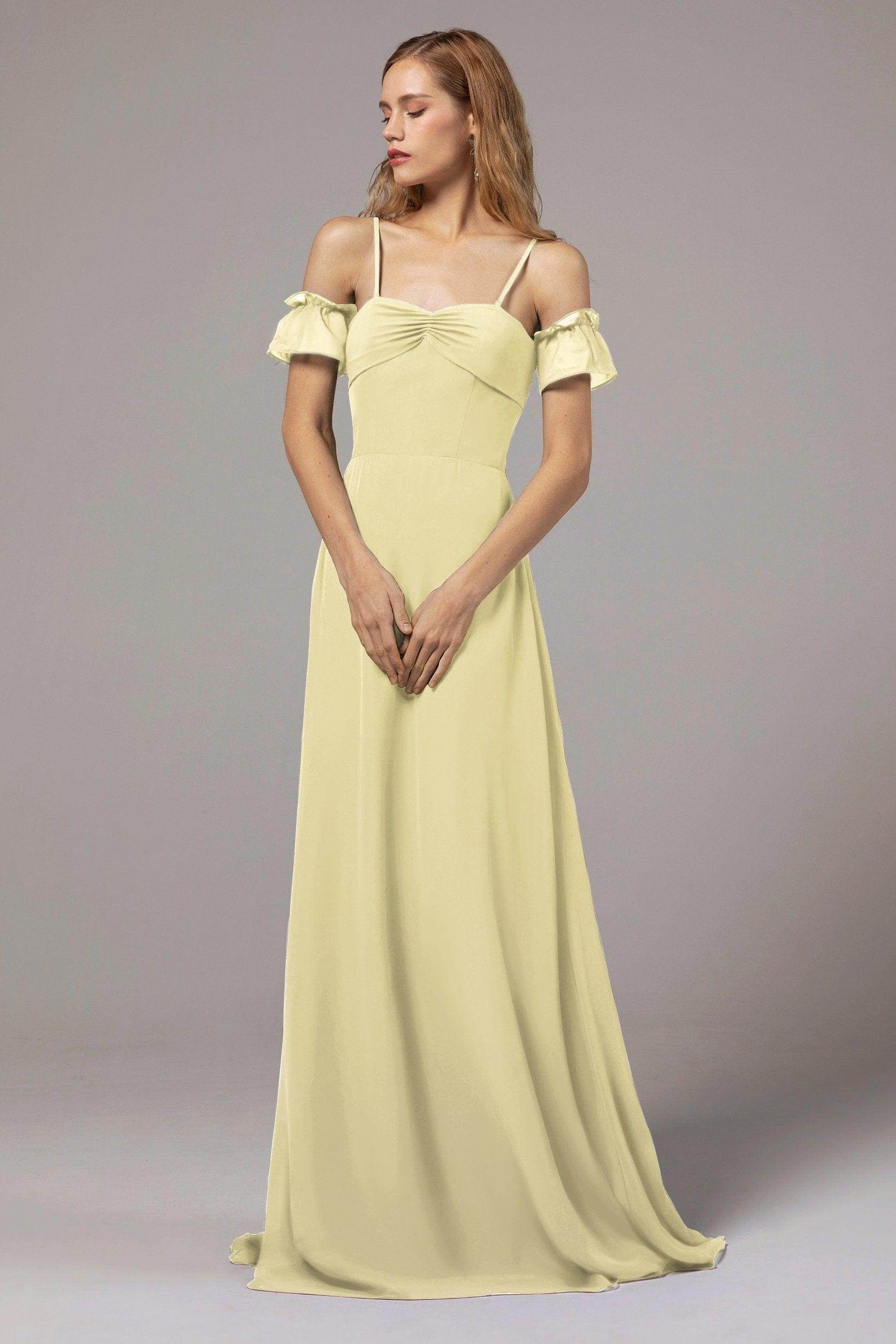 A-Line Floor Length Chiffon Bridesmaid Dress Formal Dresses CB0416 - COCOMELODY