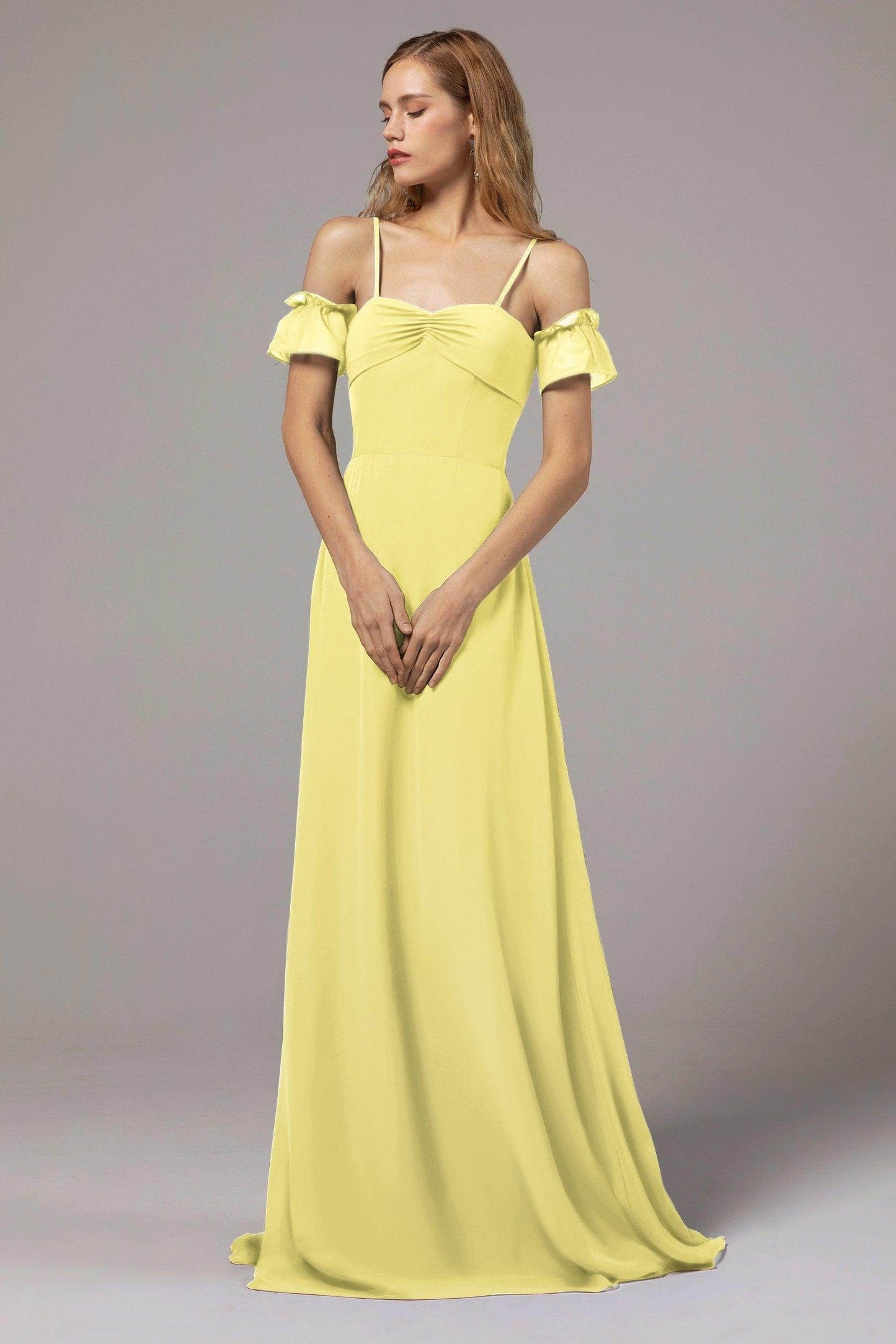 A-Line Floor Length Chiffon Bridesmaid Dress Formal Dresses CB0416 - COCOMELODY