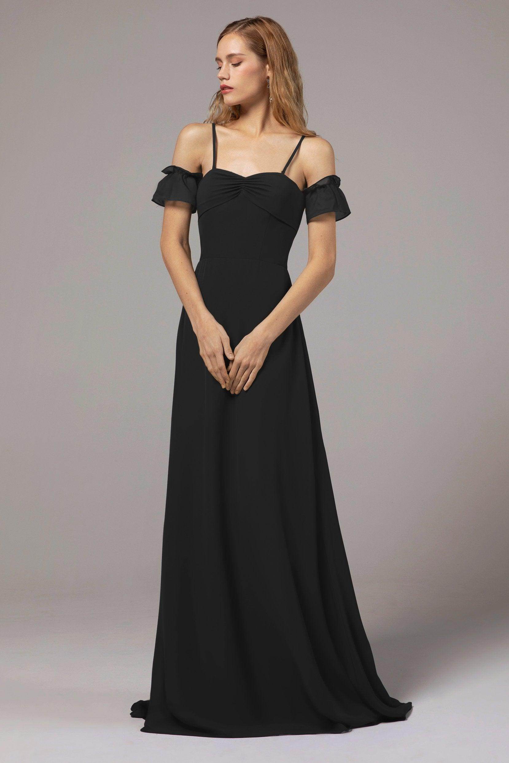 A-Line Floor Length Chiffon Bridesmaid Dress Formal Dresses CB0416 - COCOMELODY