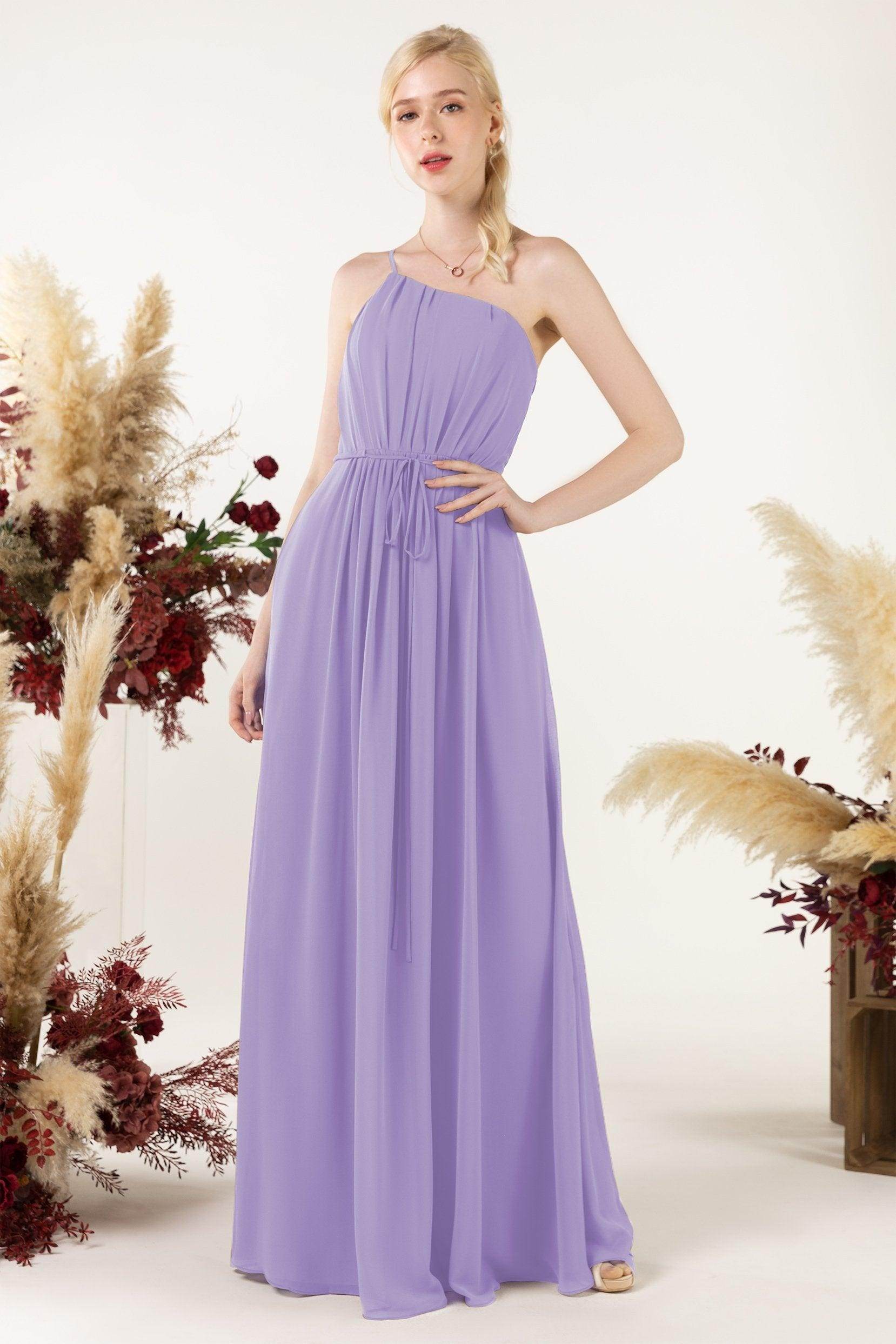 A-Line Floor Length Chiffon Bridesmaid Dress CB0462 - COCOMELODY