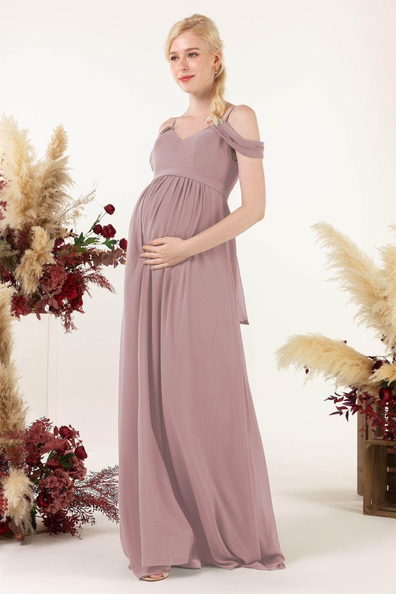 A-Line Floor Length Chiffon Bridesmaid Dress CB0476M - COCOMELODY