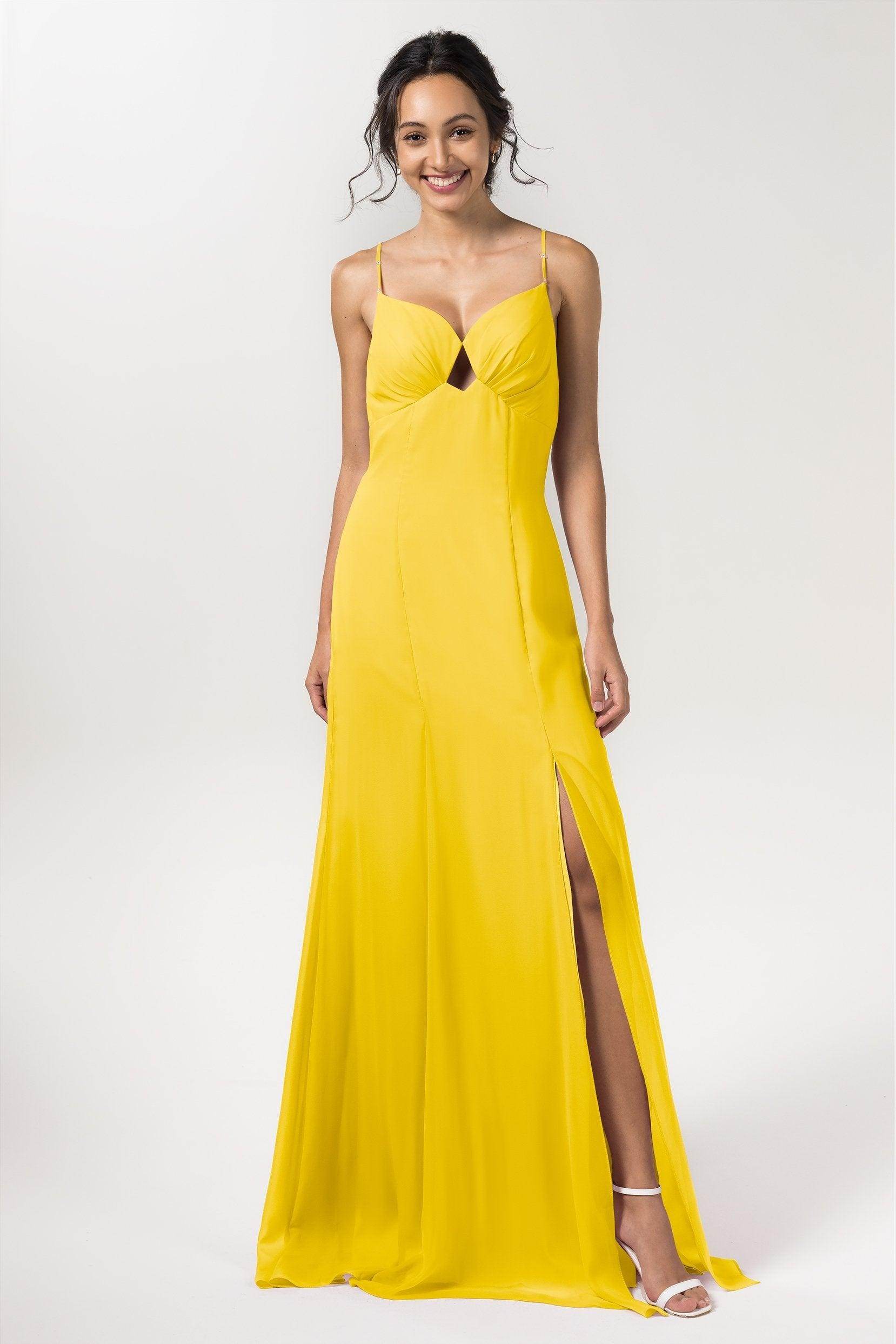 Sheath-Column Floor Length Chiffon Bridesmaid Dress CB0556 - COCOMELODY