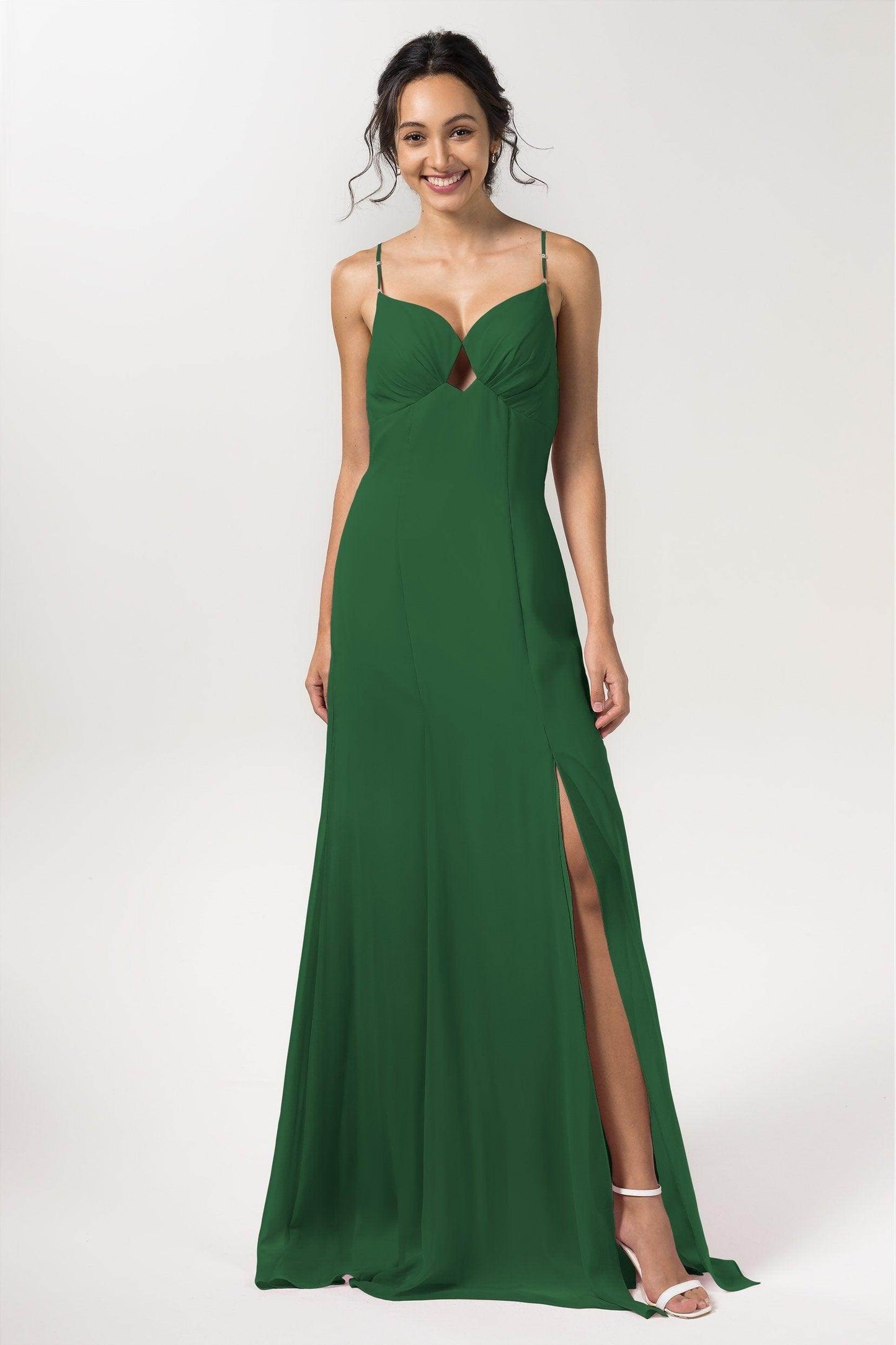 Sheath-Column Floor Length Chiffon Bridesmaid Dress CB0556 - COCOMELODY