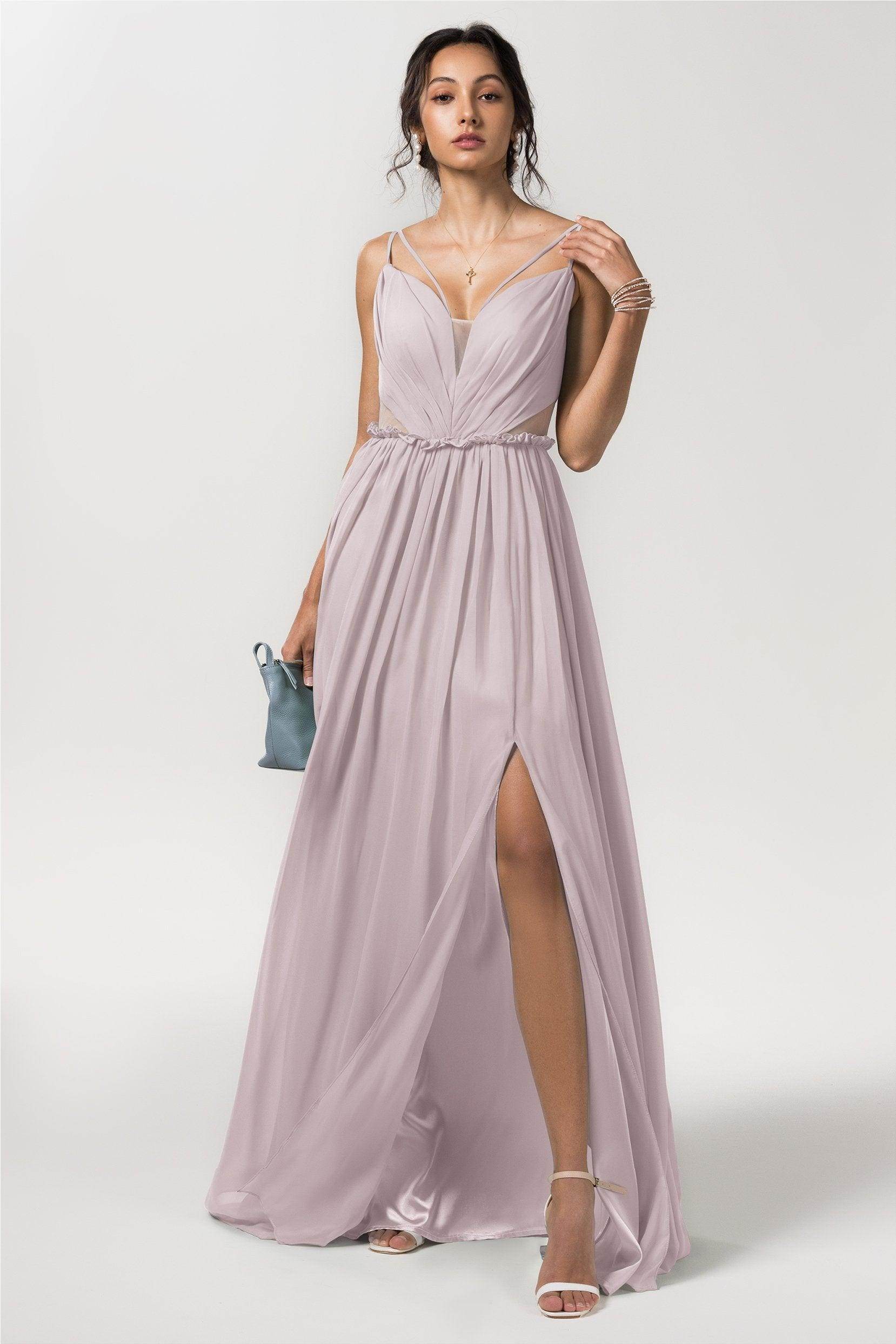 A-Line Floor Length Chiffon Bridesmaid Dress Formal Dresses CB0564 - COCOMELODY