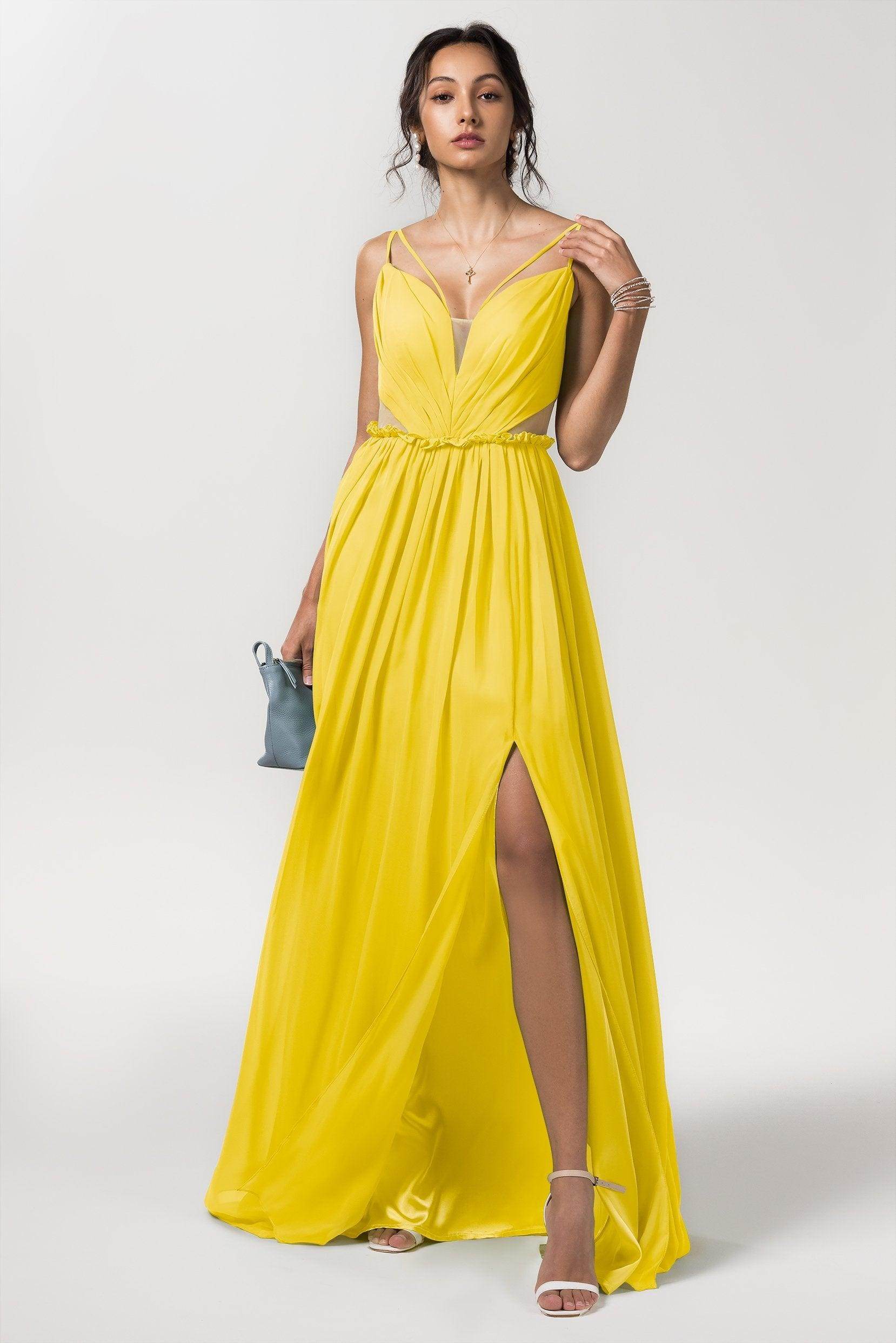 A-Line Floor Length Chiffon Bridesmaid Dress Formal Dresses CB0564 - COCOMELODY