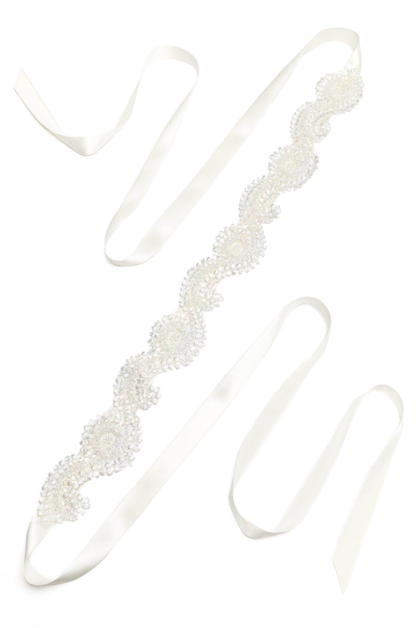 Ribbons Wedding Sash with Appliques CC0067 - COCOMELODY