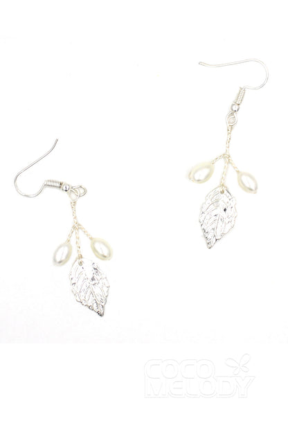 Alloy Earrings with Imitation Pearl CE0103