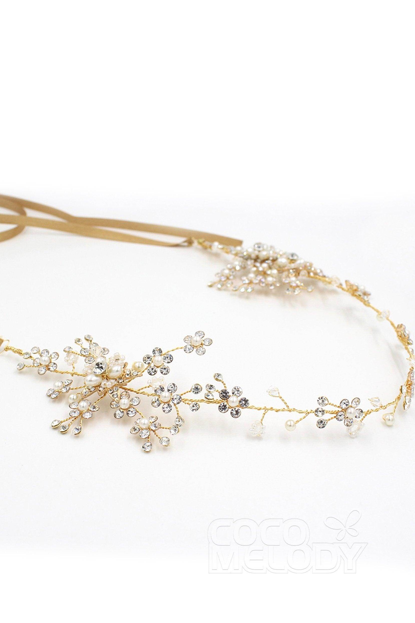 Alloy Headbands with Pearl and Rhinestone CH0310 - COCOMELODY
