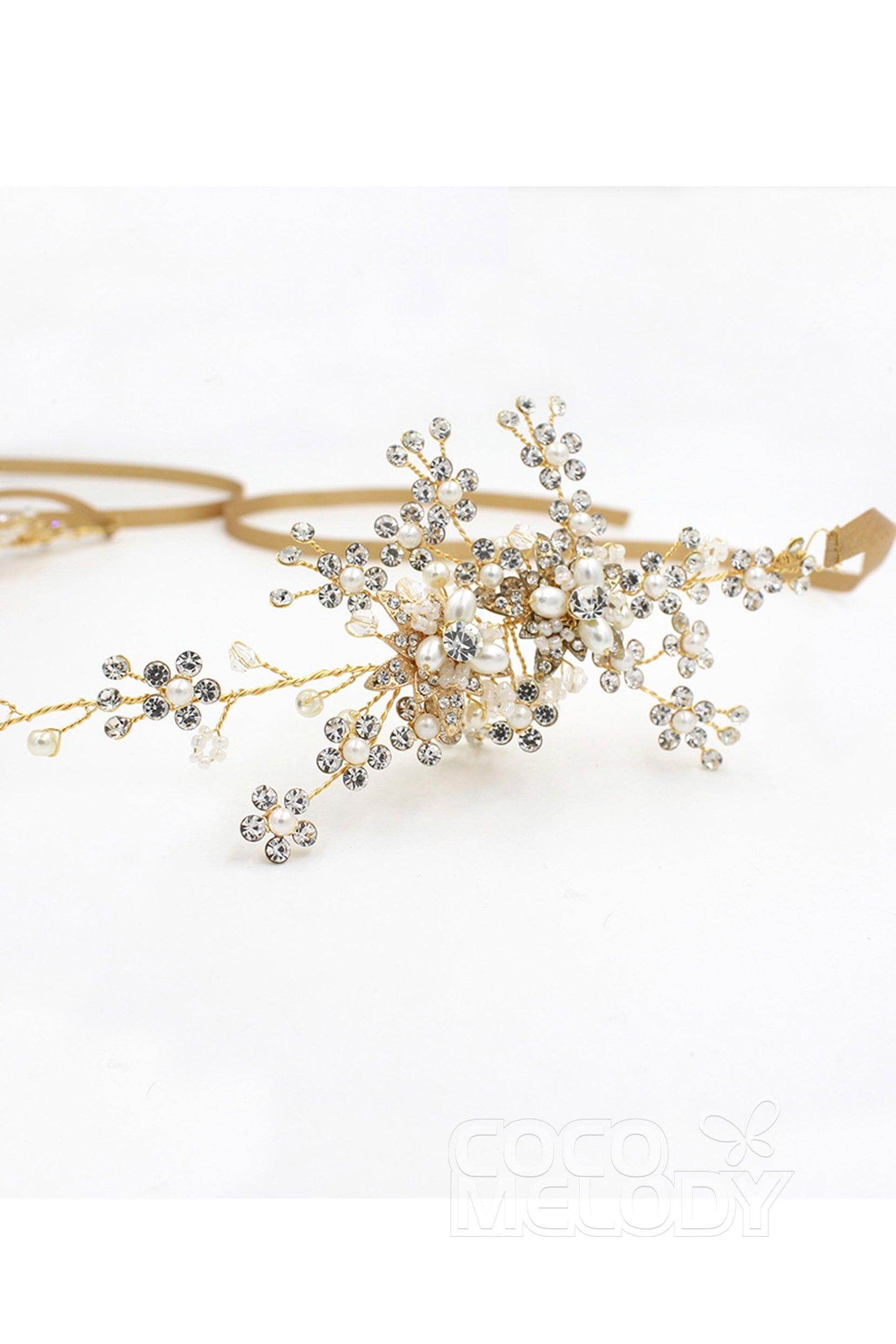 Alloy Headbands with Pearl and Rhinestone CH0310 - COCOMELODY