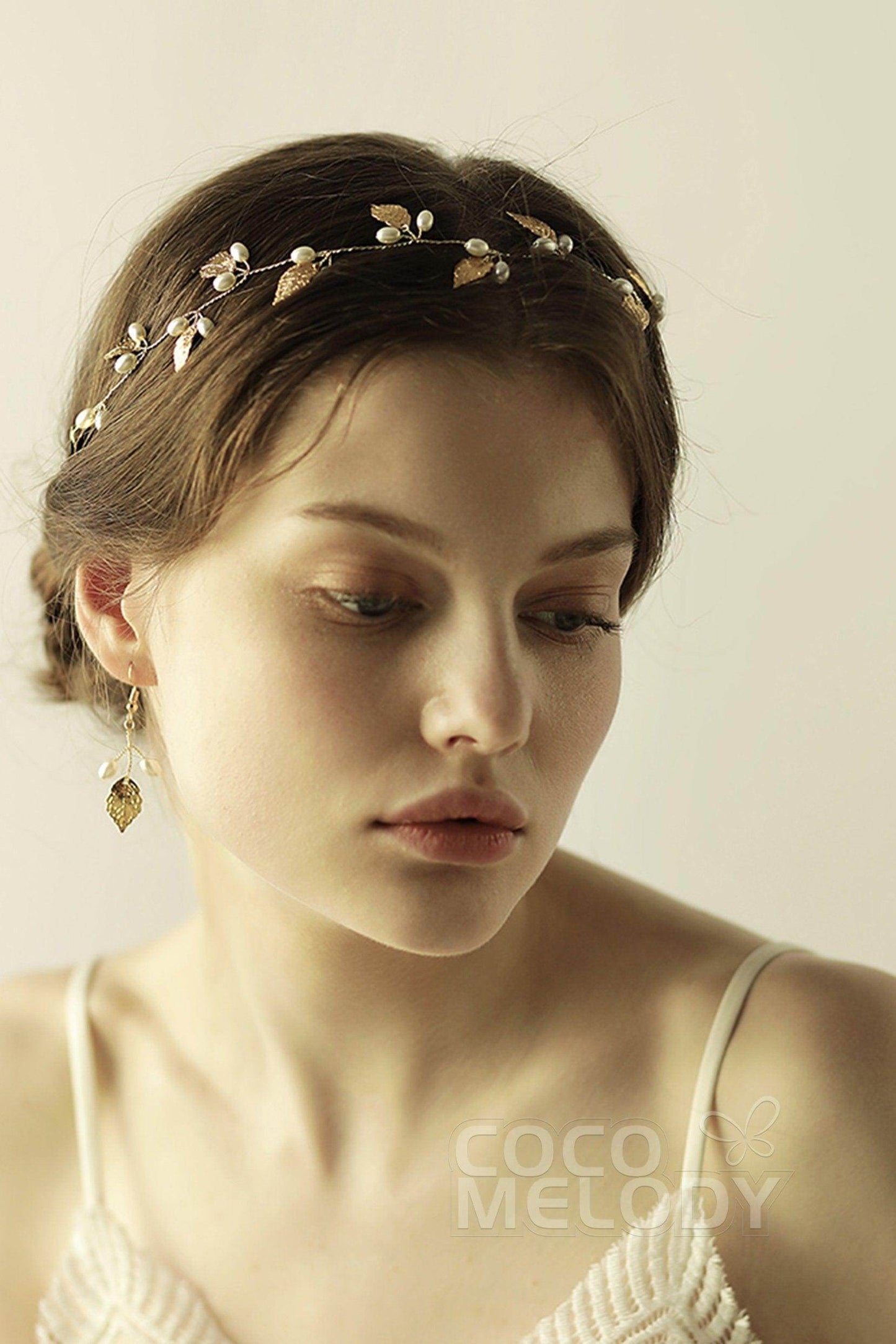 Alloy Headbands with Pearls CH0315 - COCOMELODY