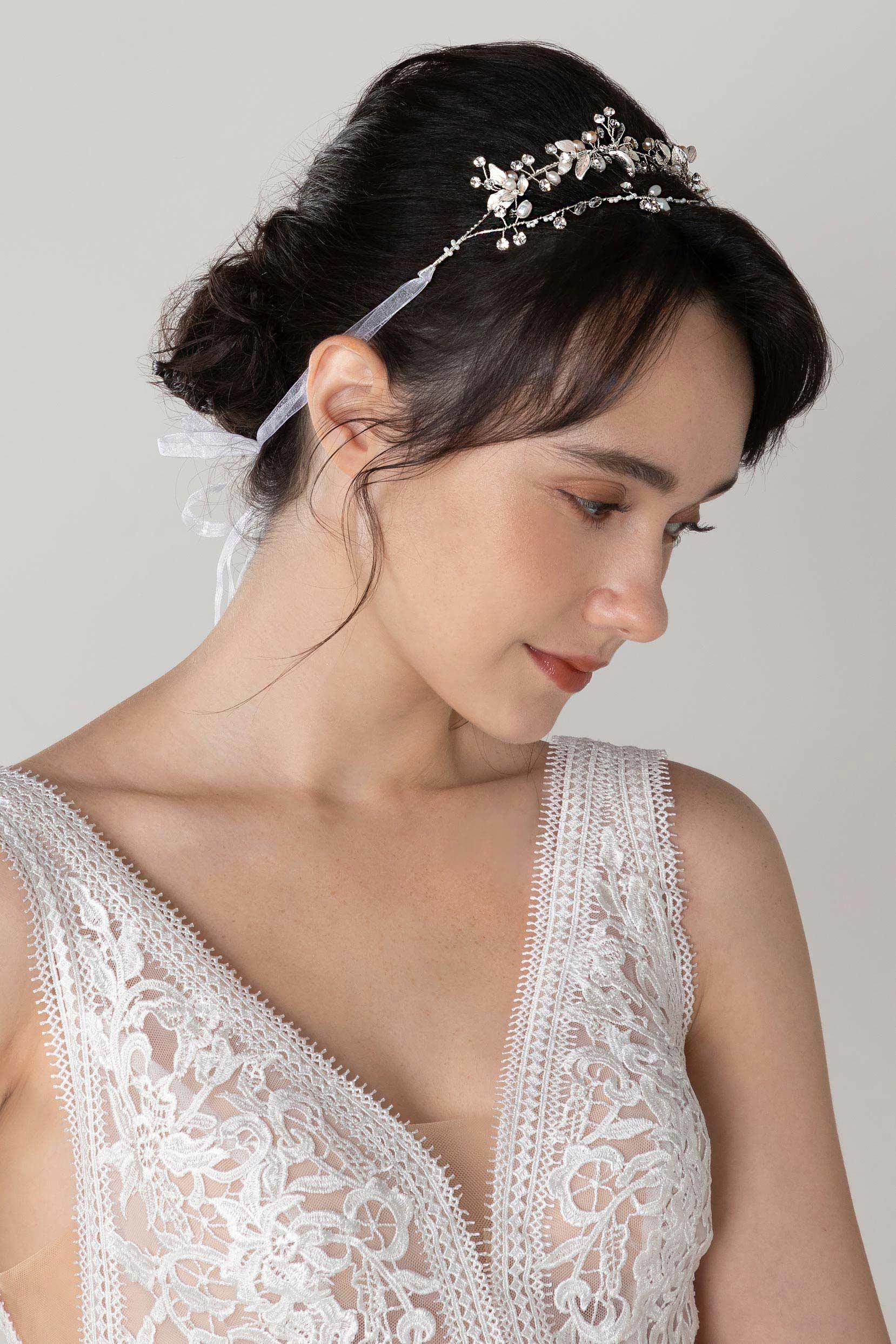 Alloy Headbands with Pearl Rhinestone CH0375 - COCOMELODY