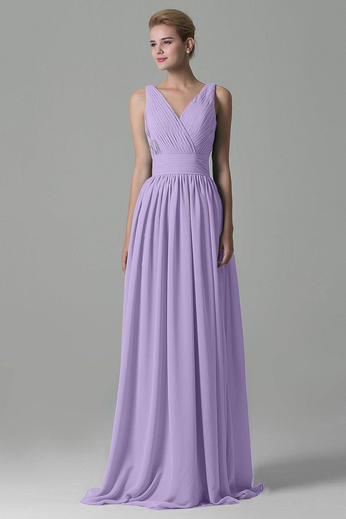 Sheath Floor Length Chiffon Bridesmaid Dress COAF1500A - COCOMELODY