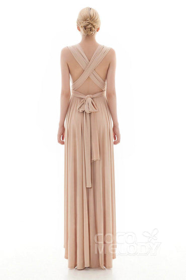 Asymmetrical High-Low Knitted Bridesmaid Dress COED16001 - COCOMELODY