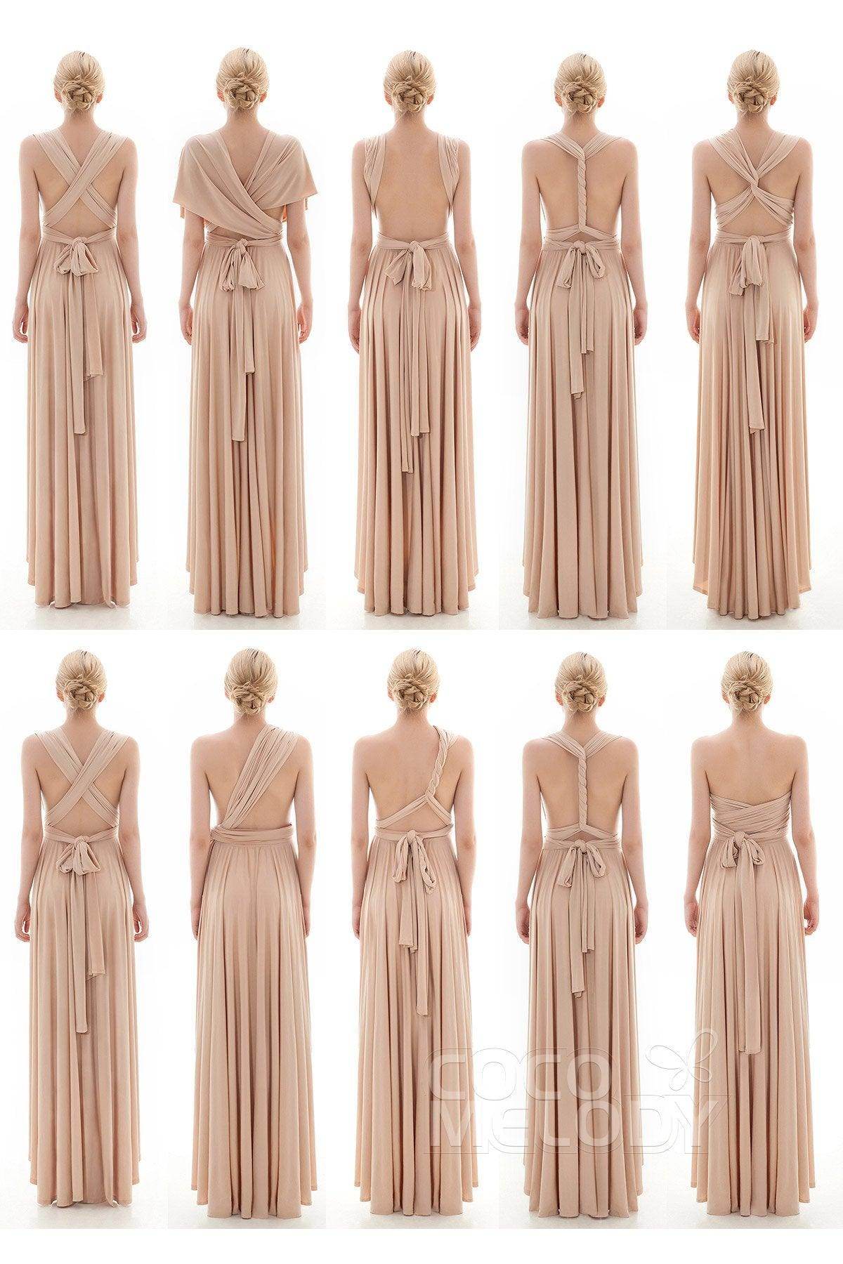 Asymmetrical High-Low Knitted Bridesmaid Dress COED16001 - COCOMELODY