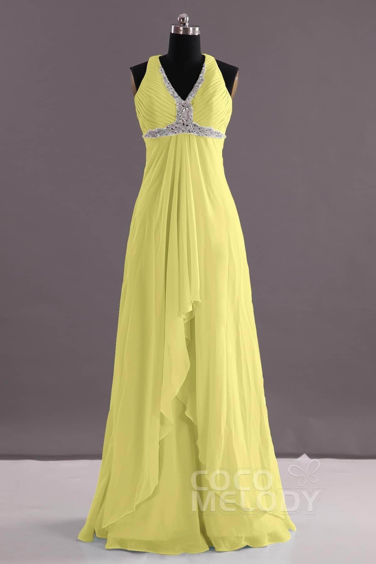 Sheath-Column Floor Length Chiffon Evening Dress COEF14001 - COCOMELODY