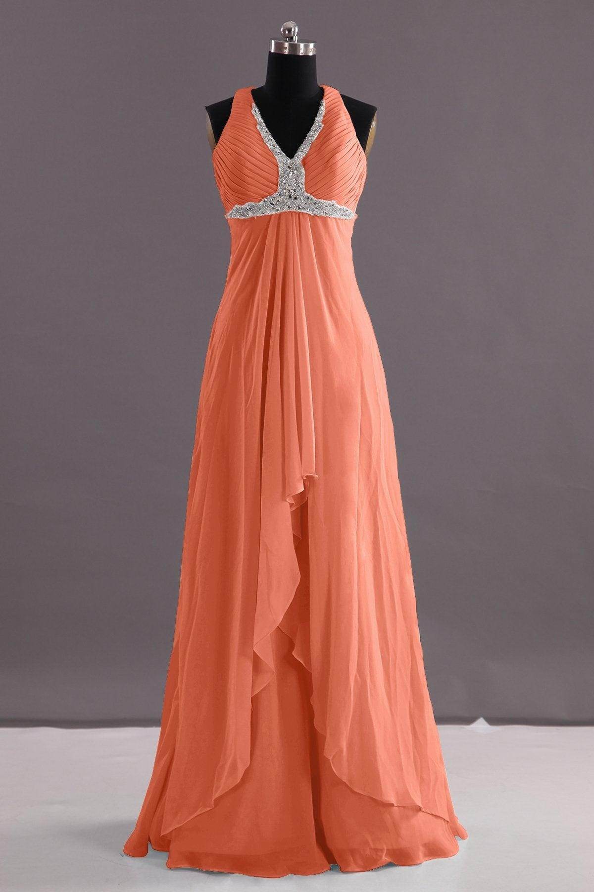 Sheath-Column Floor Length Chiffon Evening Dress COEF14001 - COCOMELODY