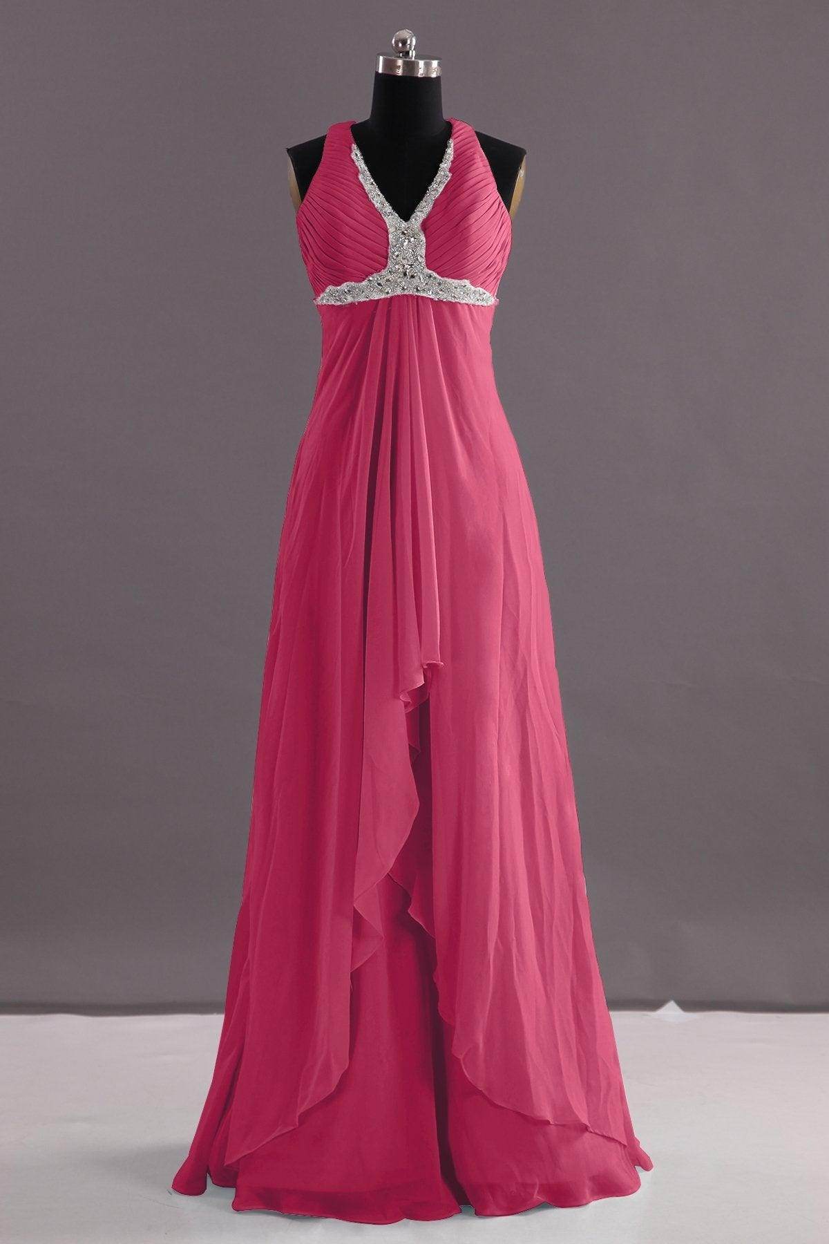 Sheath-Column Floor Length Chiffon Evening Dress COEF14001 - COCOMELODY