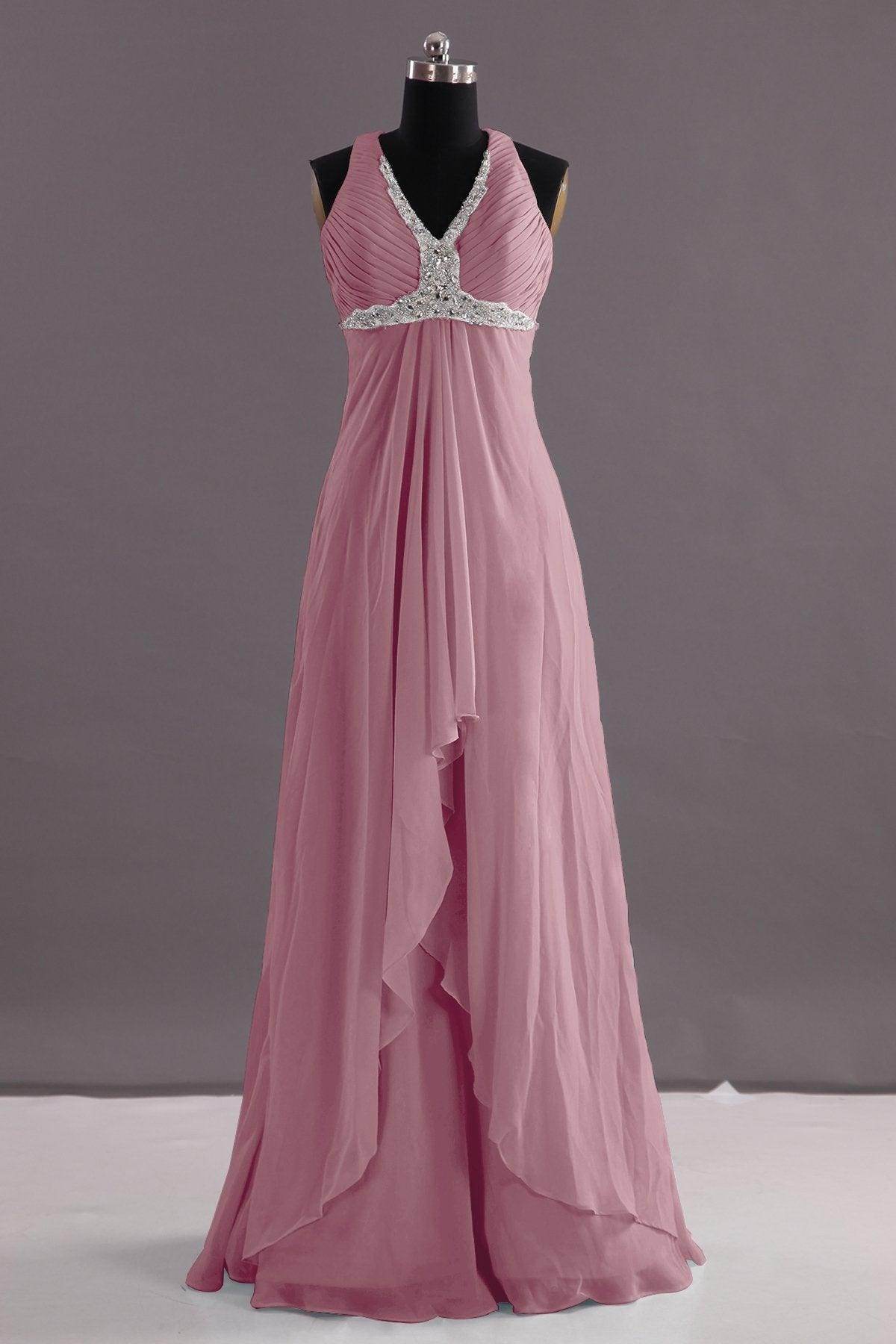 Sheath-Column Floor Length Chiffon Evening Dress COEF14001 - COCOMELODY