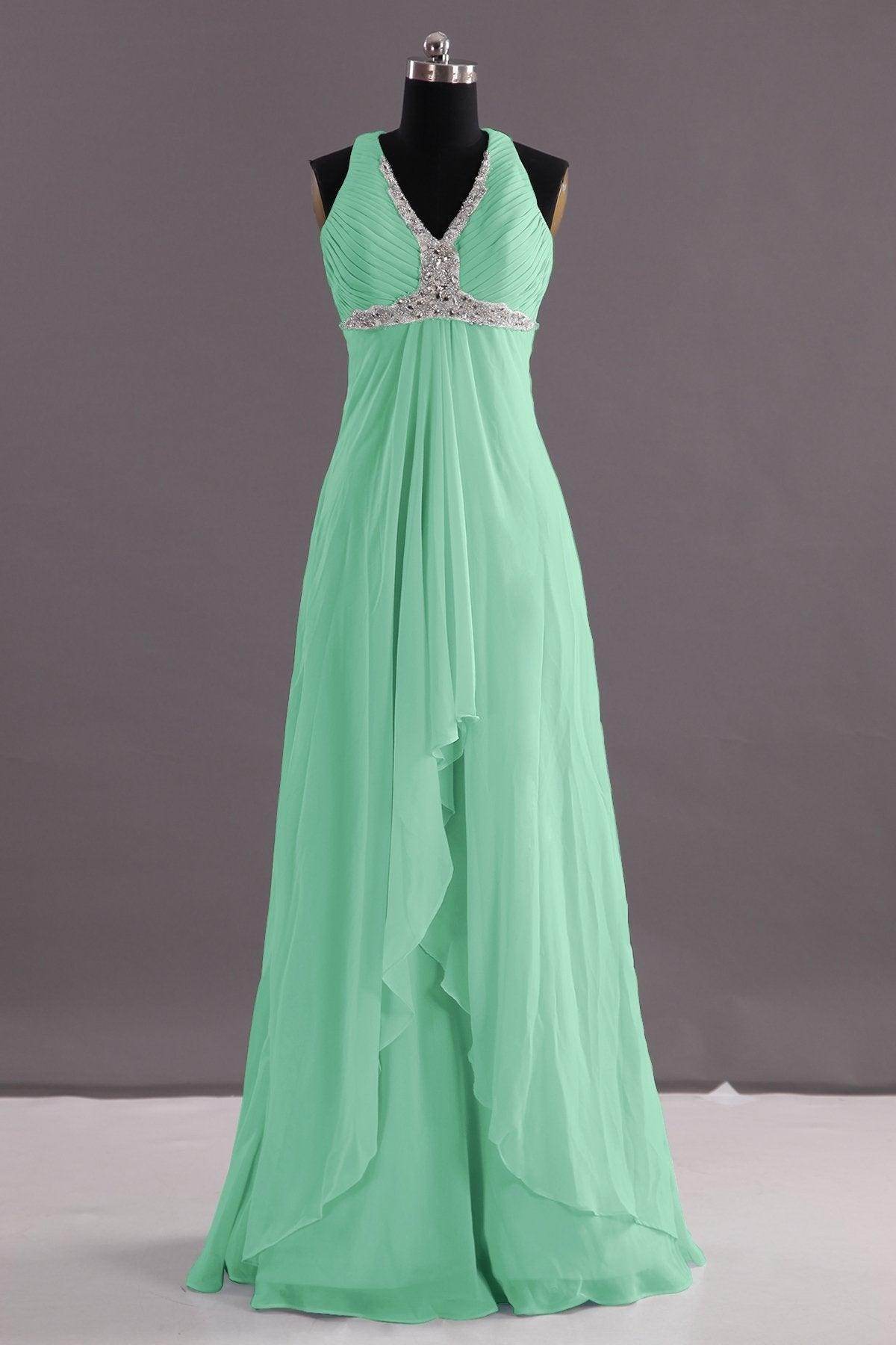 Sheath-Column Floor Length Chiffon Evening Dress COEF14001 - COCOMELODY