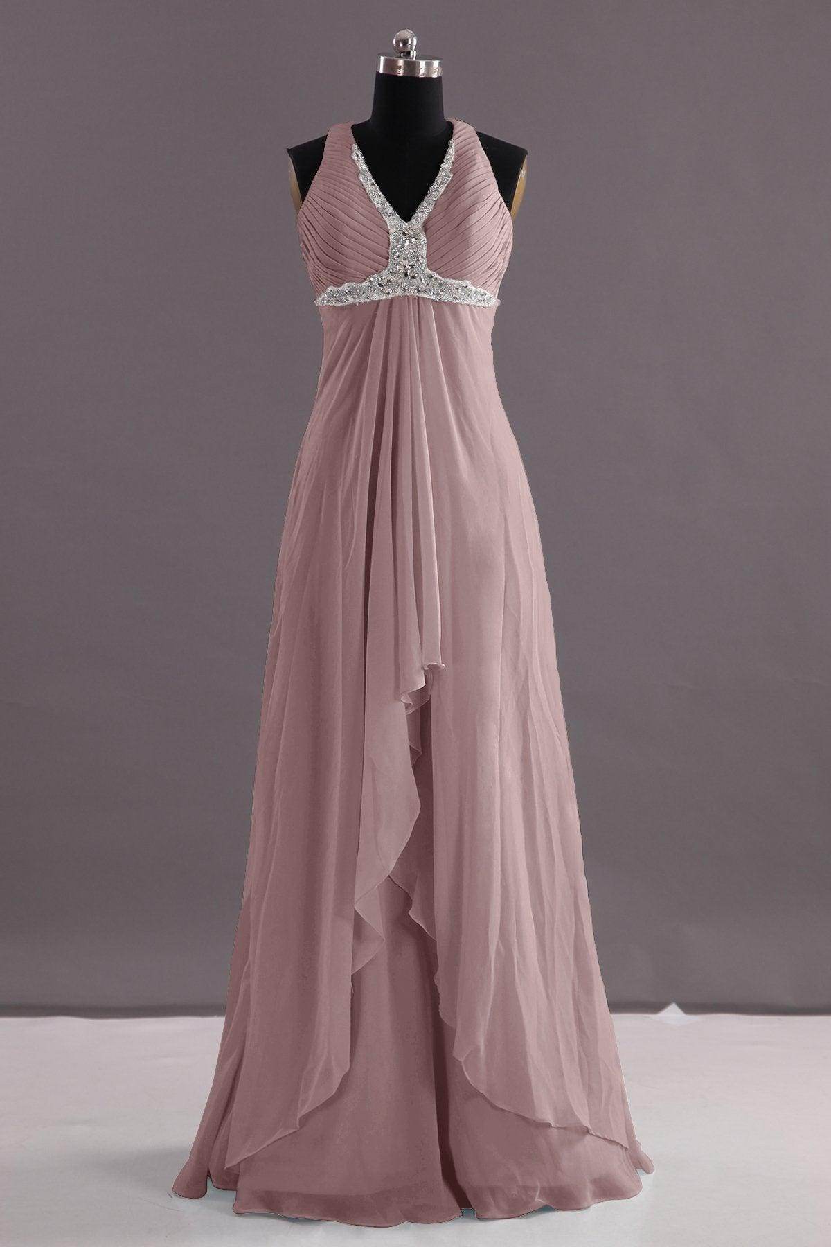 Sheath-Column Floor Length Chiffon Evening Dress COEF14001 - COCOMELODY