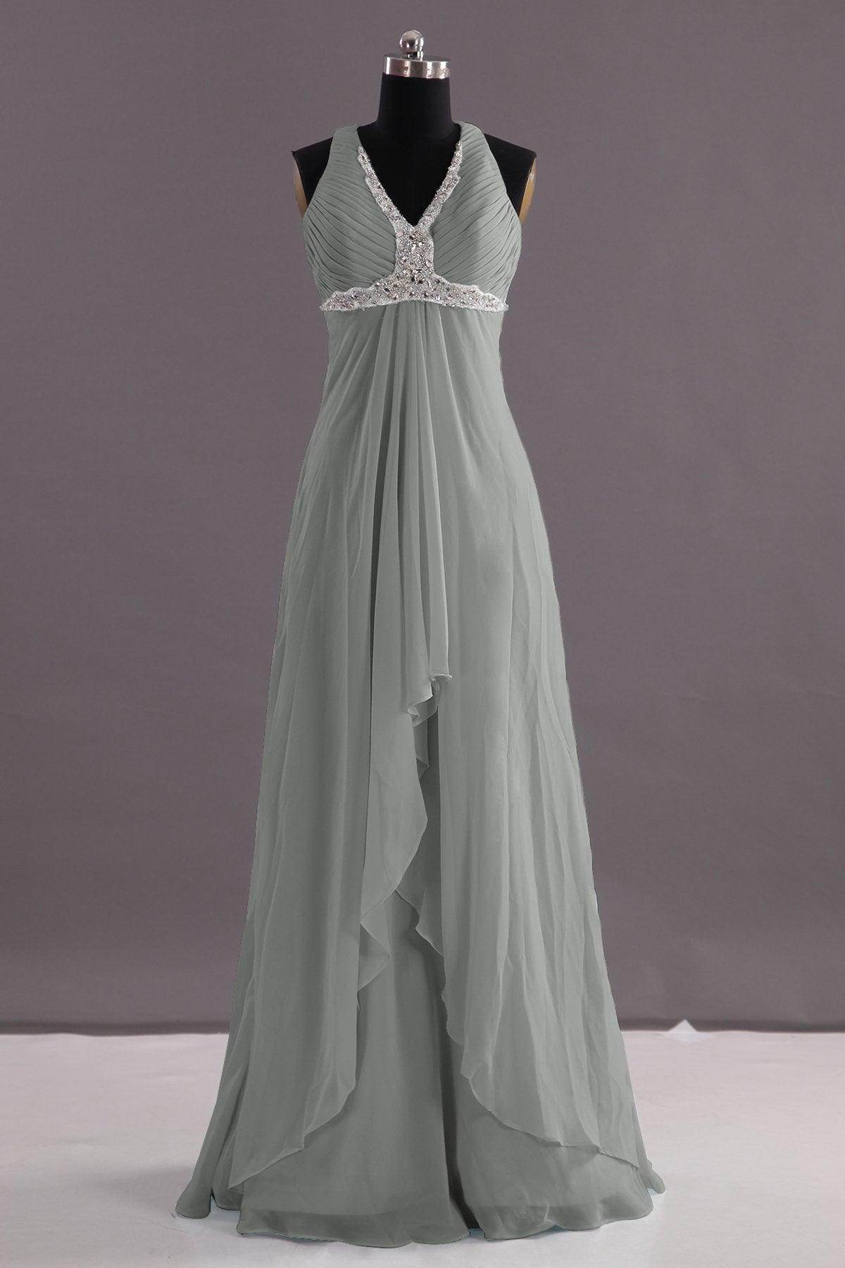 Sheath-Column Floor Length Chiffon Evening Dress COEF14001 - COCOMELODY