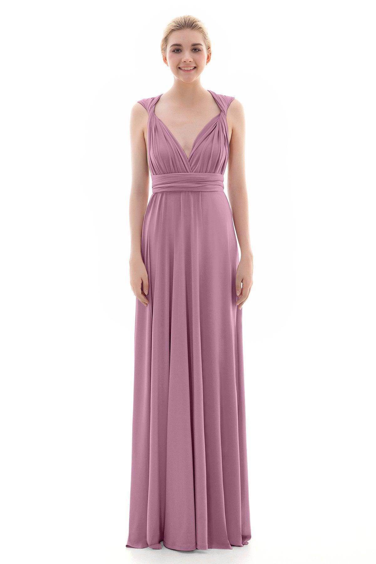 Sheath Floor Length Knitted Bridesmaid Dress COEF16001PS - COCOMELODY