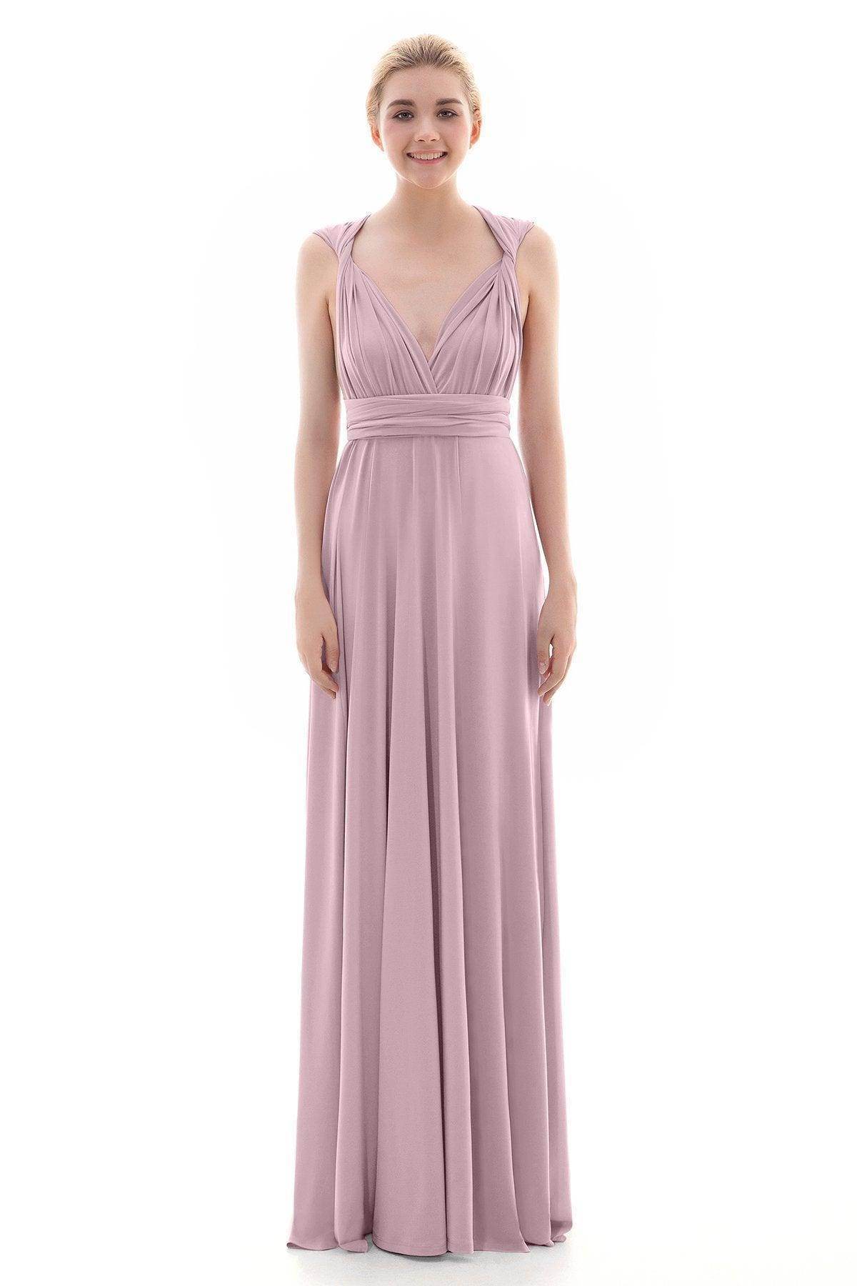 Sheath Floor Length Knitted Bridesmaid Dress COEF16001PS - COCOMELODY