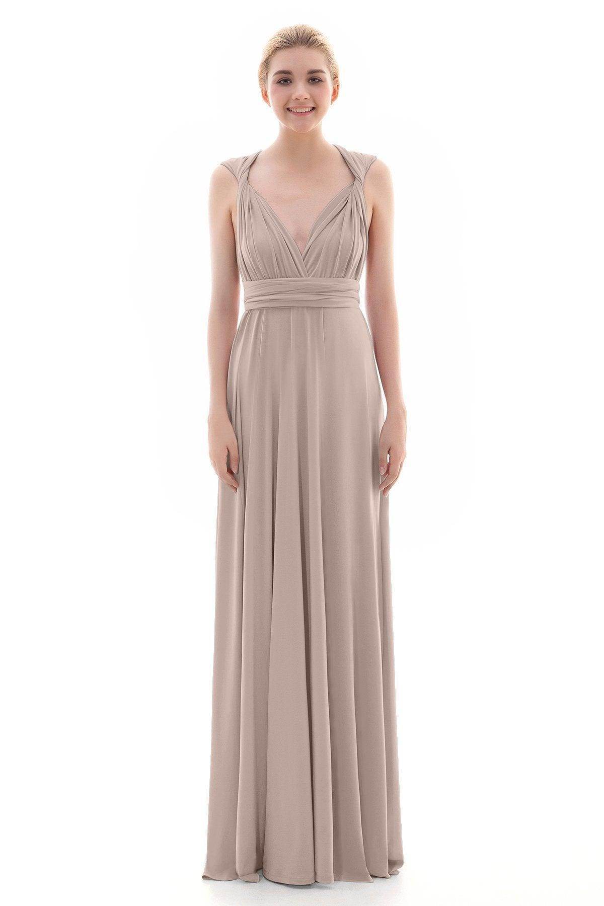 Sheath Floor Length Knitted Bridesmaid Dress COEF16001PS - COCOMELODY