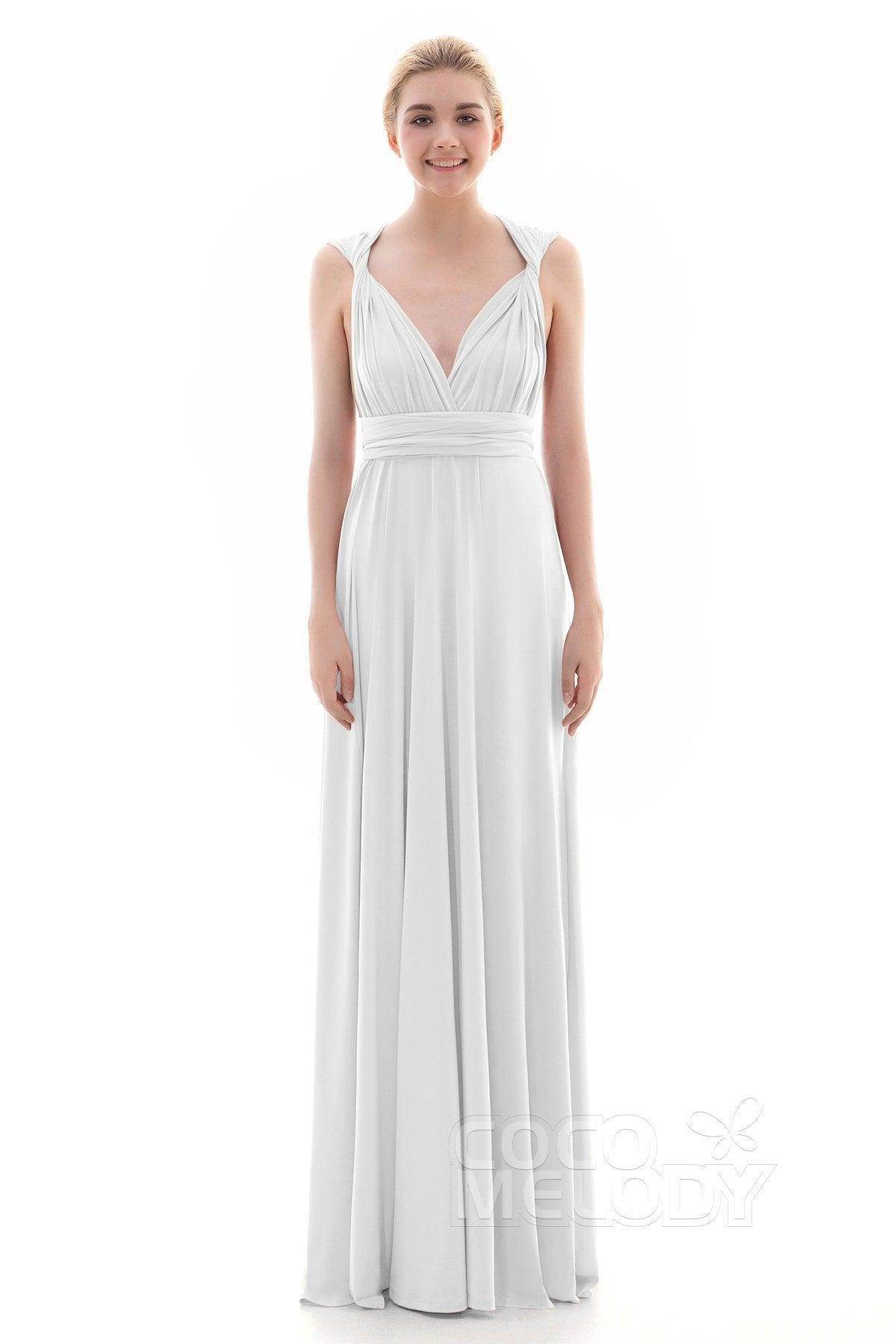 Sheath Floor Length Knitted Bridesmaid Dress COEF16001PS - COCOMELODY