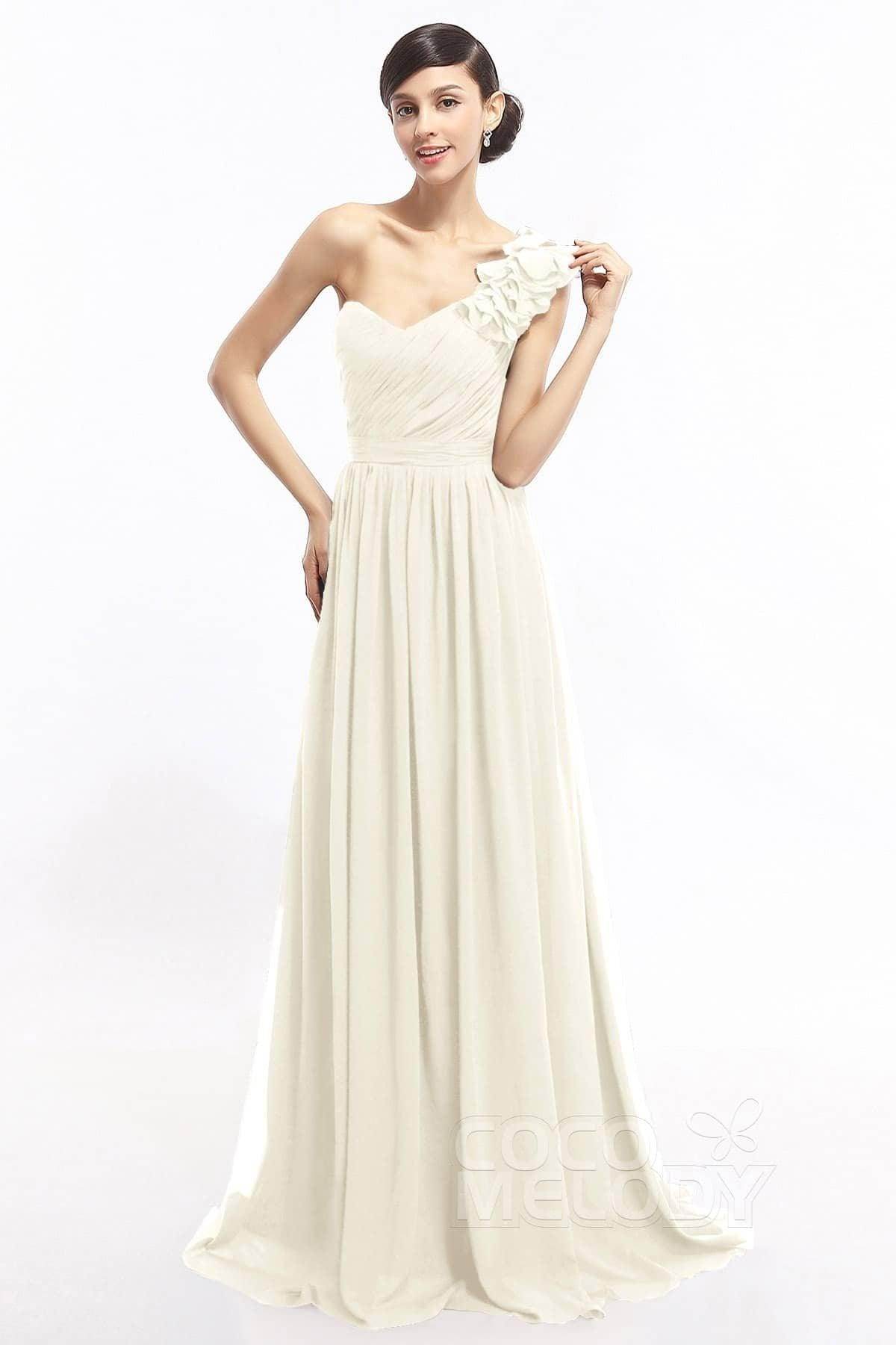 Sheath Sweep-Brush Train Chiffon Evening Dresses COLT14007 - COCOMELODY