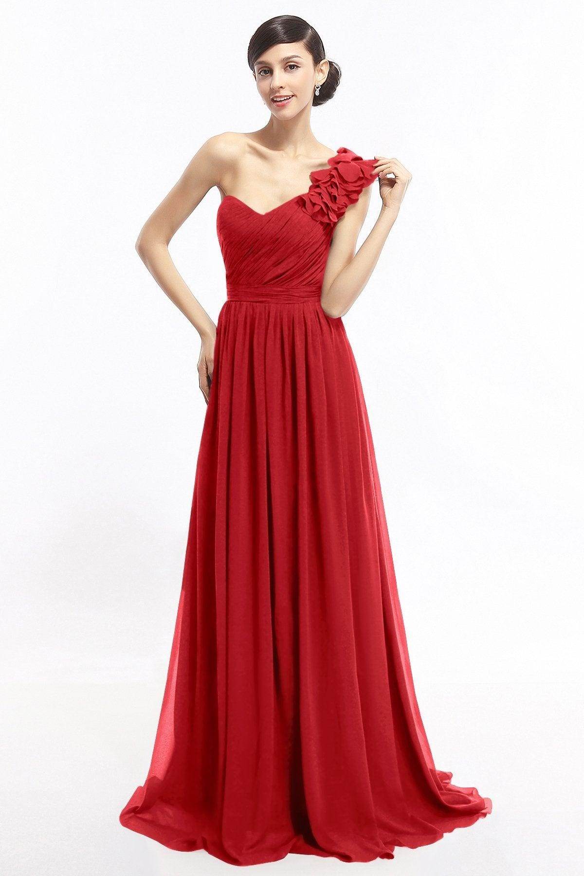 Sheath Sweep-Brush Train Chiffon Evening Dresses COLT14007 - COCOMELODY