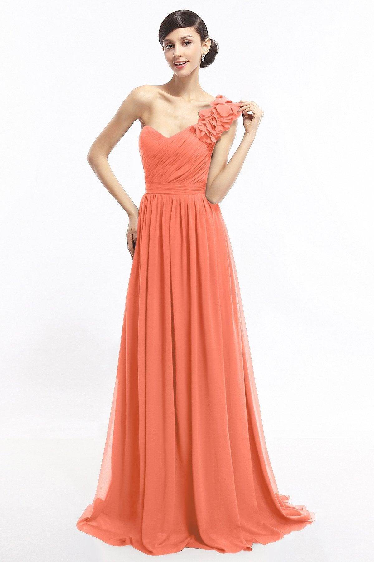 Sheath Sweep-Brush Train Chiffon Evening Dresses COLT14007 - COCOMELODY