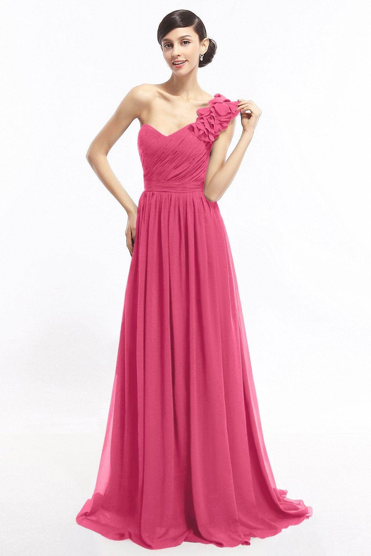 Sheath Sweep-Brush Train Chiffon Evening Dresses COLT14007 - COCOMELODY