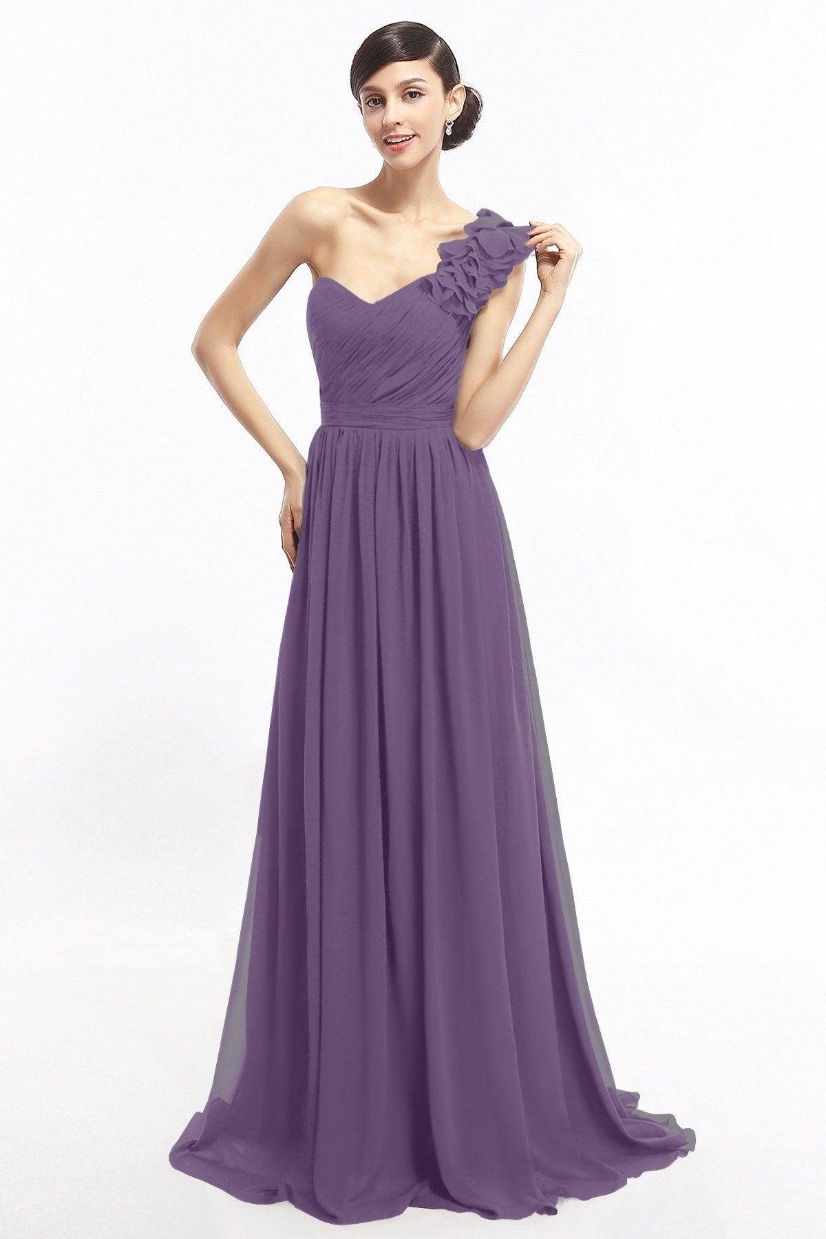 Sheath Sweep-Brush Train Chiffon Evening Dresses COLT14007 - COCOMELODY