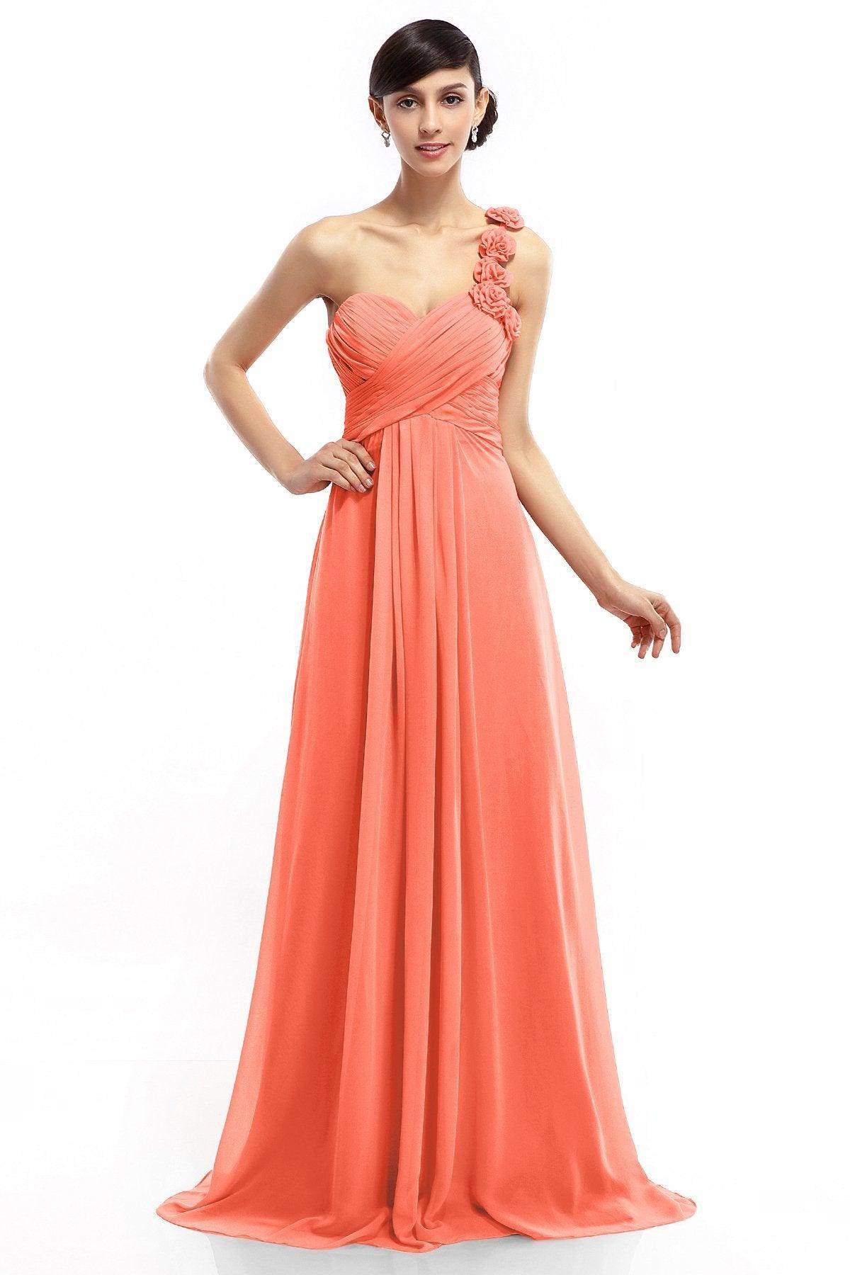 Sheath-Column Floor Length Chiffon Dresses COLT14017 - COCOMELODY