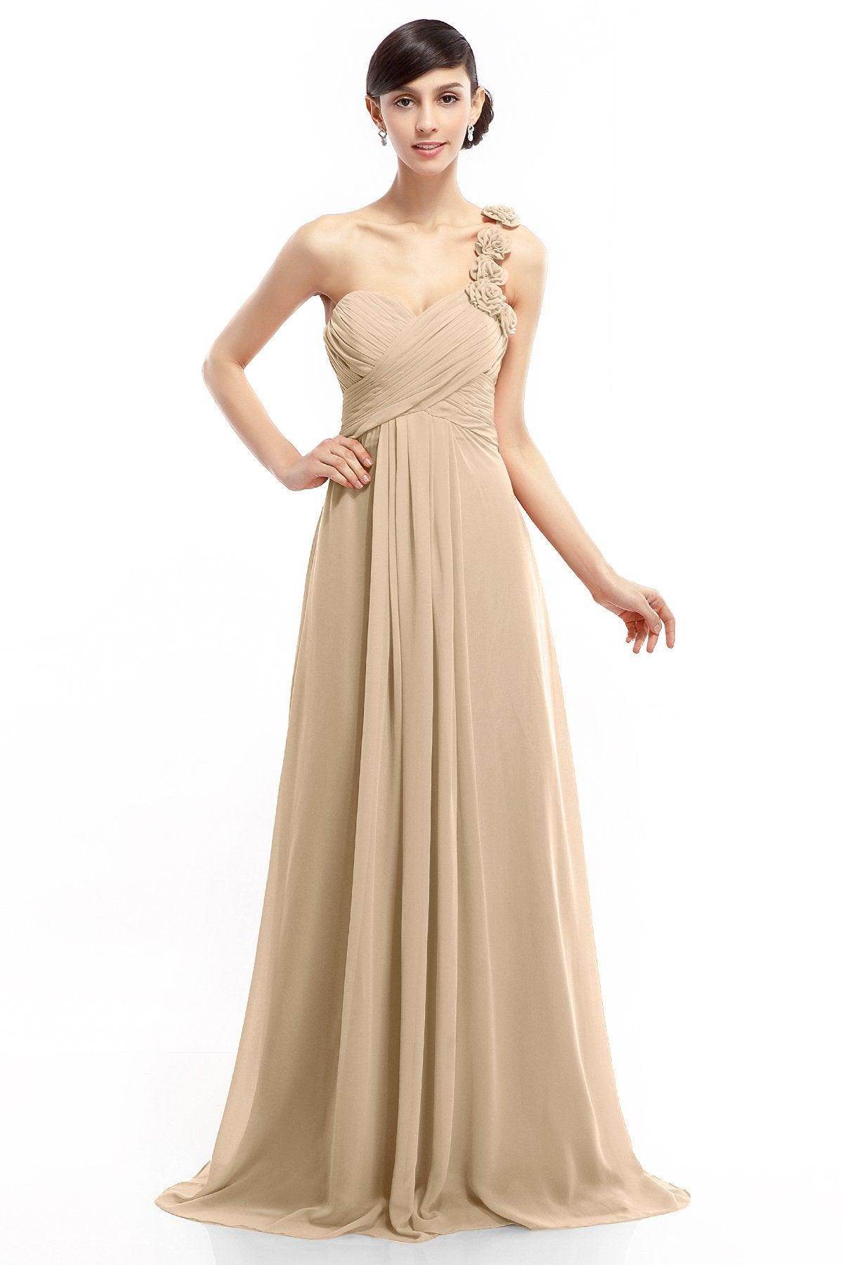 Sheath-Column Floor Length Chiffon Dresses COLT14017 - COCOMELODY