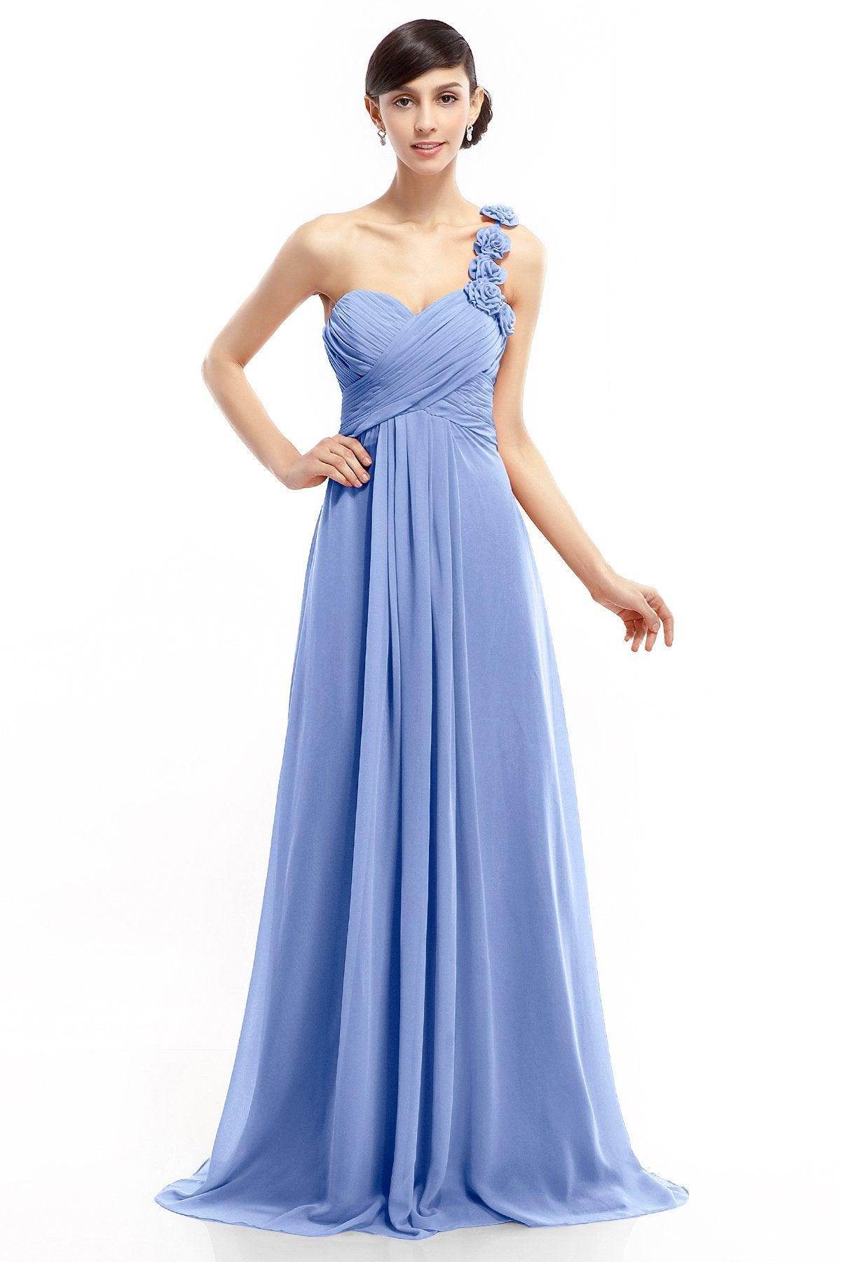 Sheath-Column Floor Length Chiffon Dresses COLT14017 - COCOMELODY