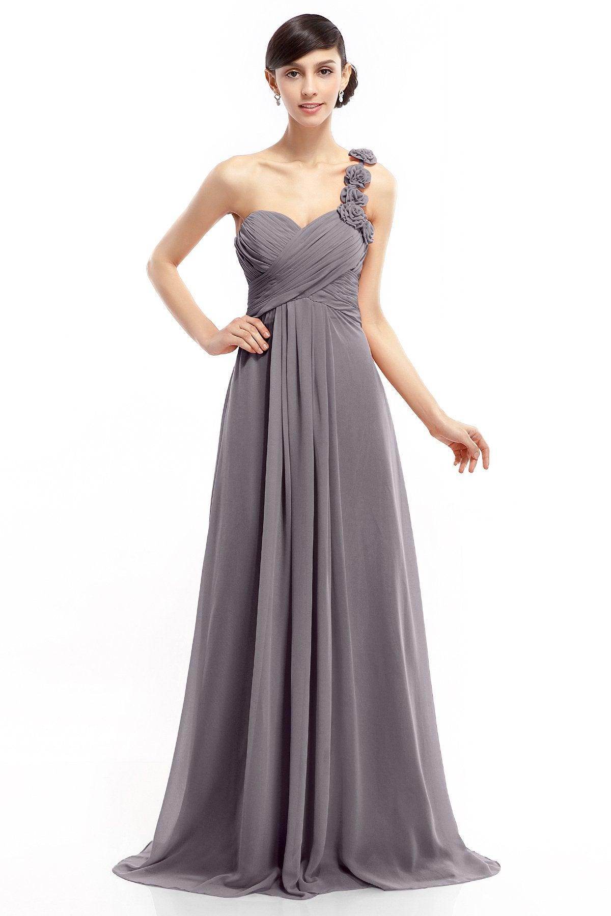 Sheath-Column Floor Length Chiffon Dresses COLT14017 - COCOMELODY