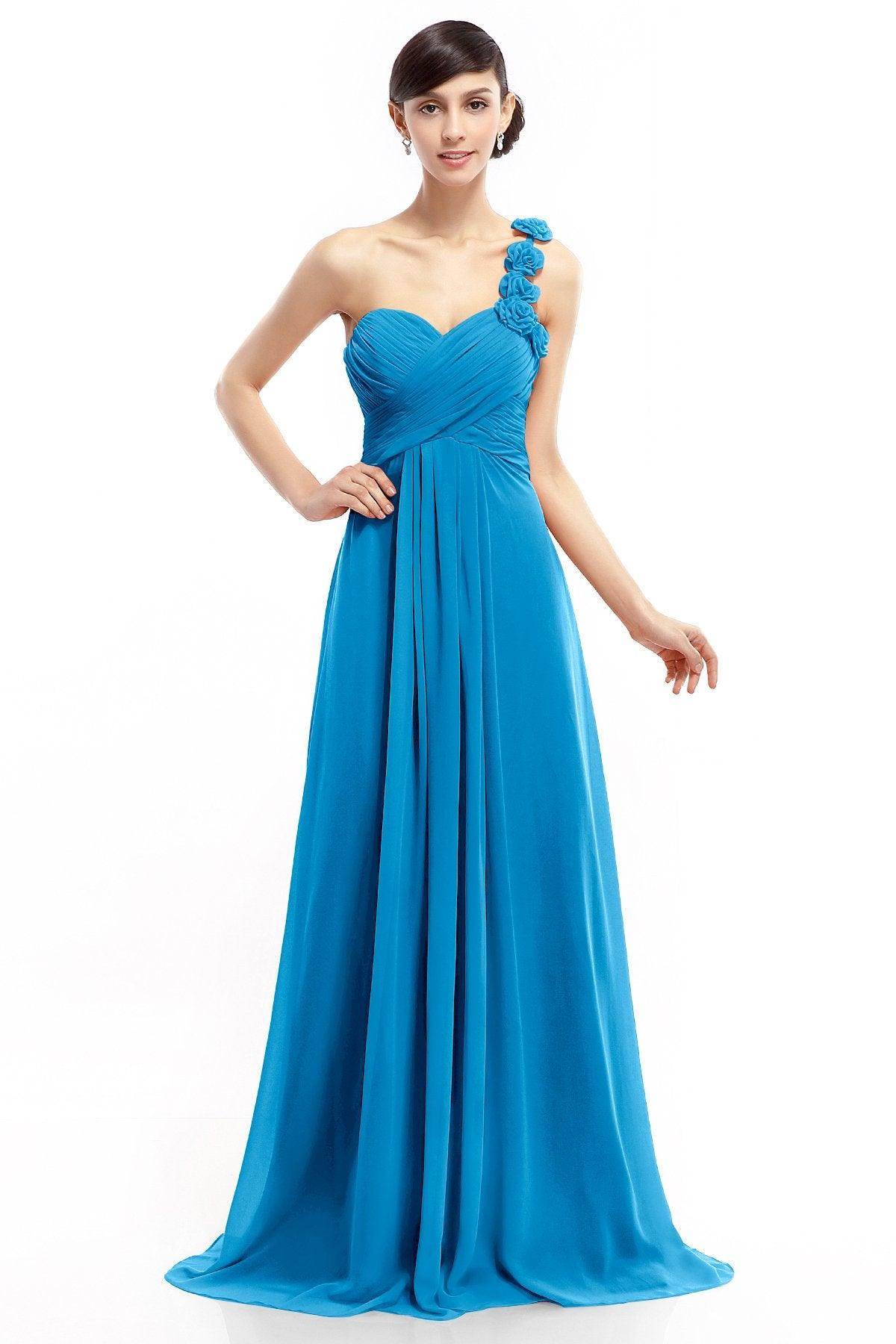 Sheath-Column Floor Length Chiffon Dresses COLT14017 - COCOMELODY