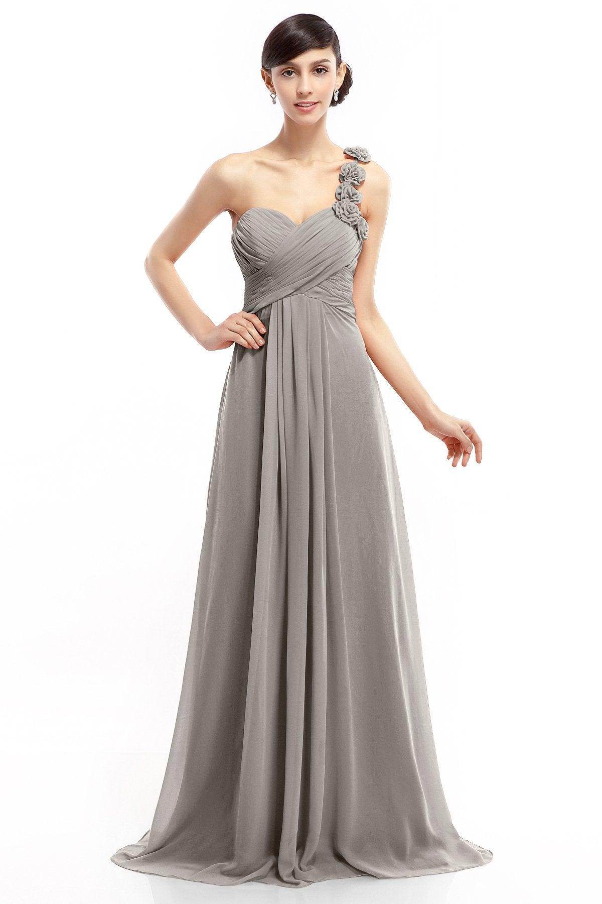 Sheath-Column Floor Length Chiffon Dresses COLT14017 - COCOMELODY