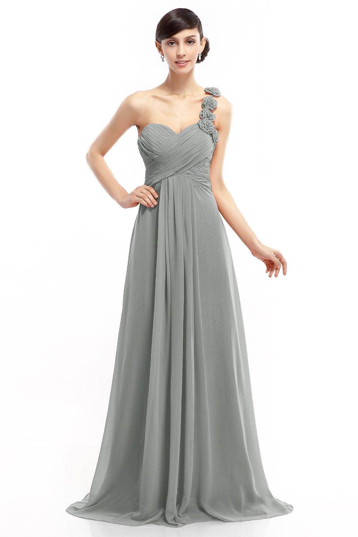 Sheath-Column Floor Length Chiffon Dresses COLT14017 - COCOMELODY