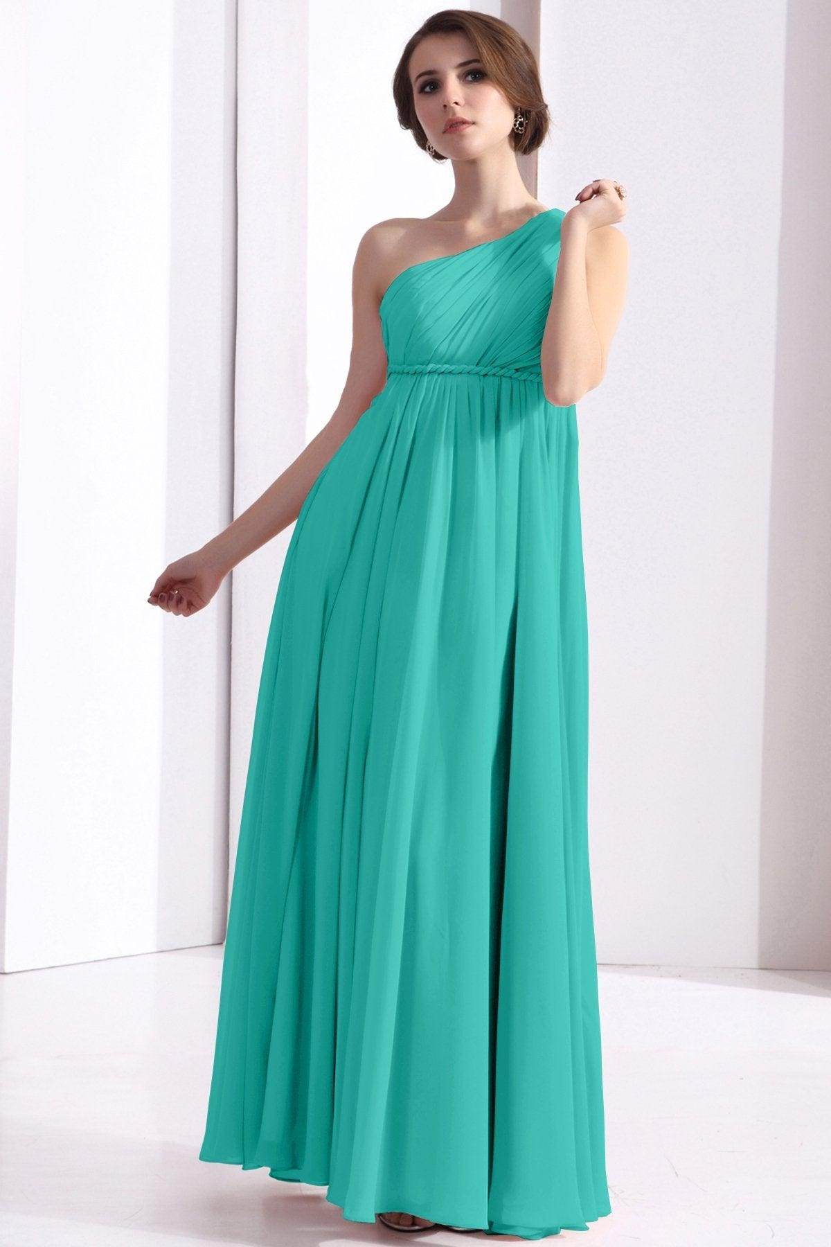 Sheath Floor Length Chiffon Bridesmaid Dress COSF1300D - COCOMELODY