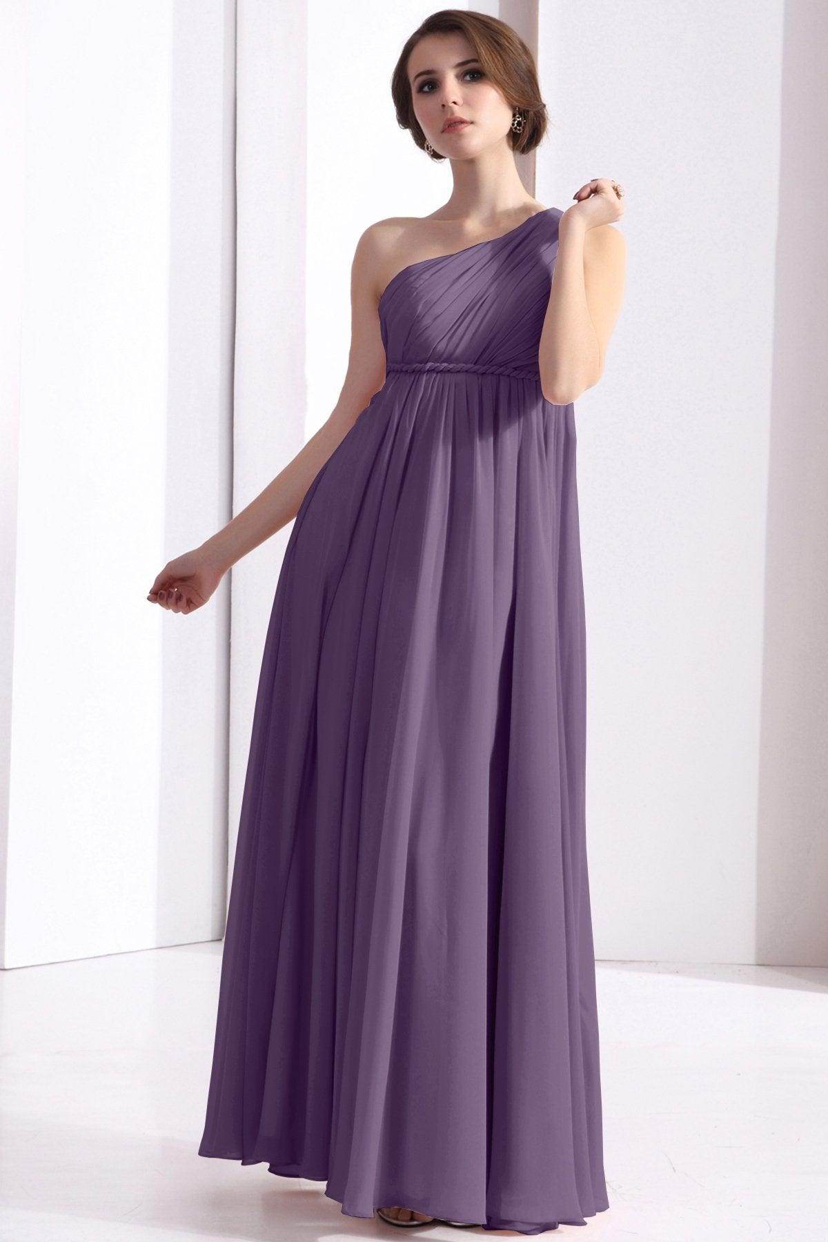 Sheath Floor Length Chiffon Bridesmaid Dress COSF1300D - COCOMELODY