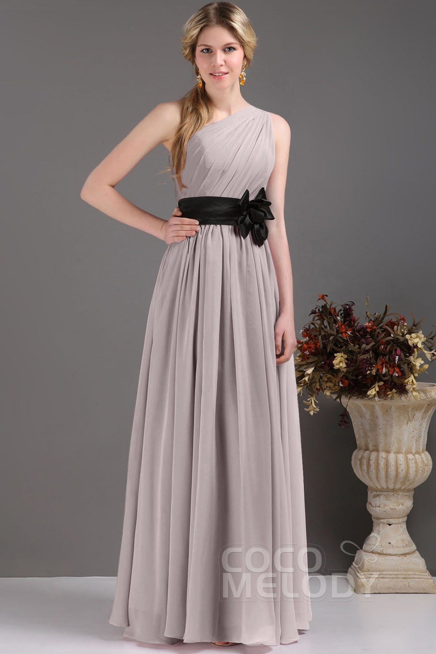 Sheath-Column Floor Length Bridesmaids Dress COSF14001