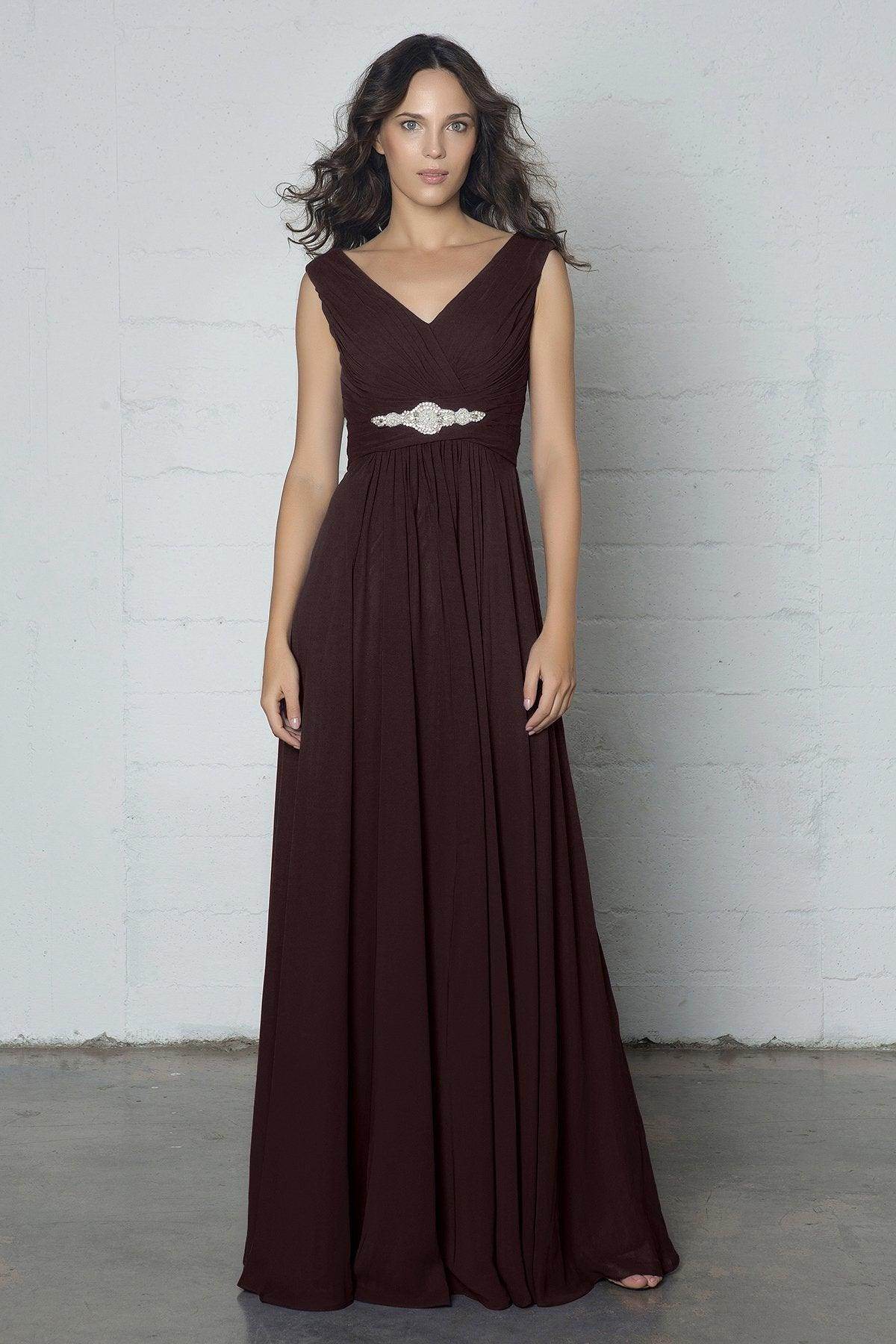 Sheath-Column Floor Length Chiffon Dress COZF14002 - COCOMELODY