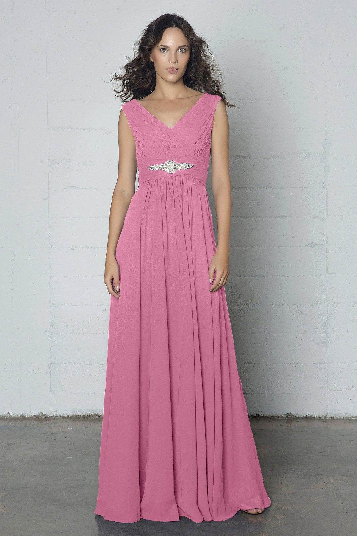 Sheath-Column Floor Length Chiffon Dress COZF14002 - COCOMELODY