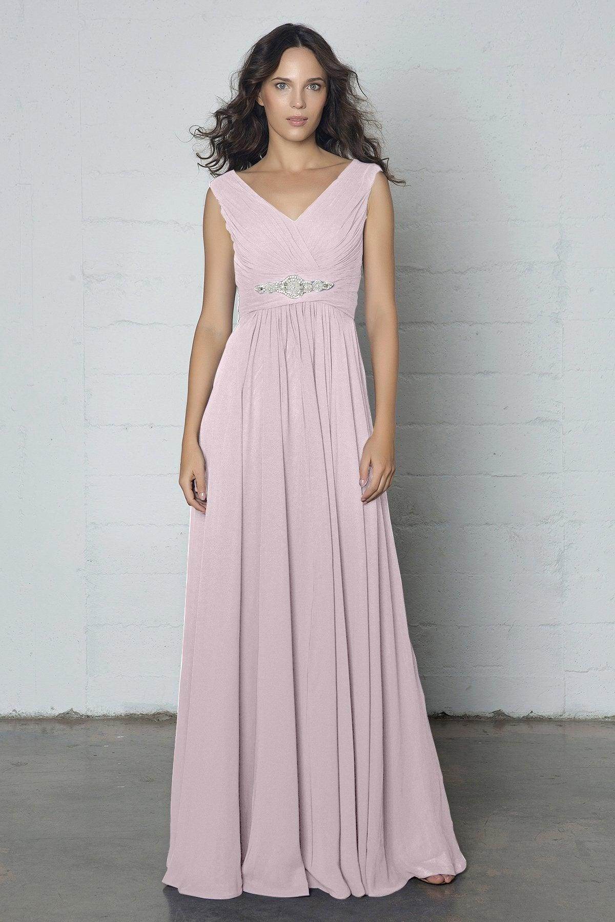 Sheath-Column Floor Length Chiffon Dress COZF14002 - COCOMELODY