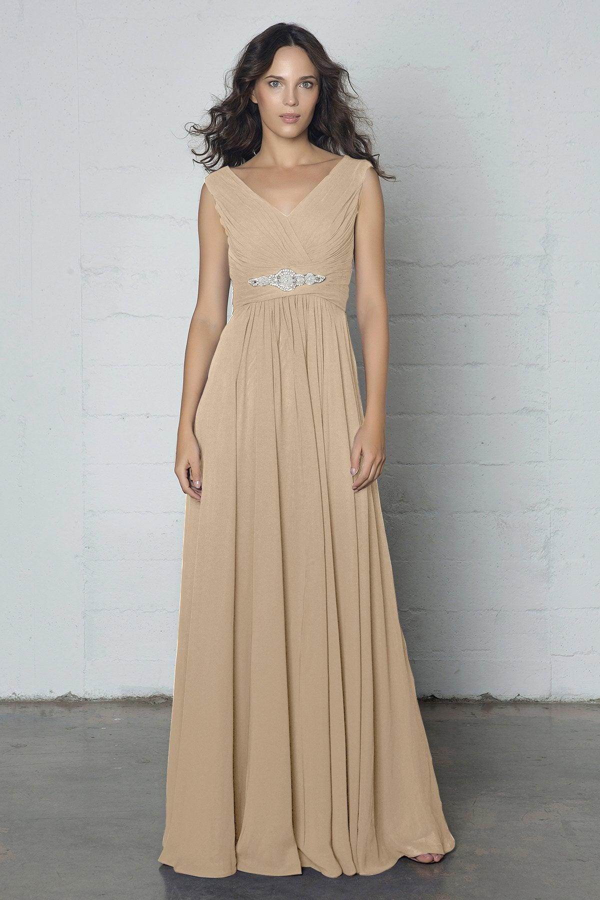 Sheath-Column Floor Length Chiffon Dress COZF14002 - COCOMELODY