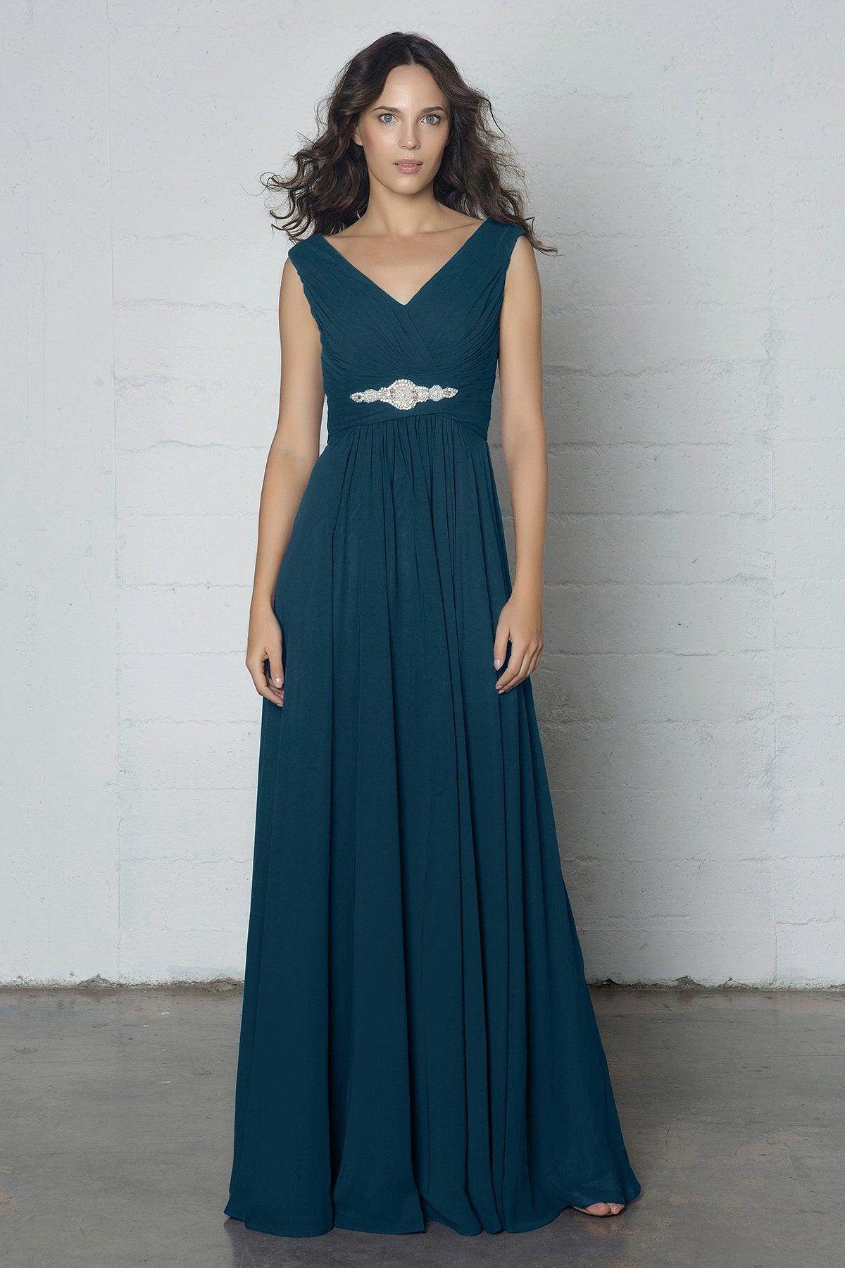 Sheath-Column Floor Length Chiffon Dress COZF14002 - COCOMELODY