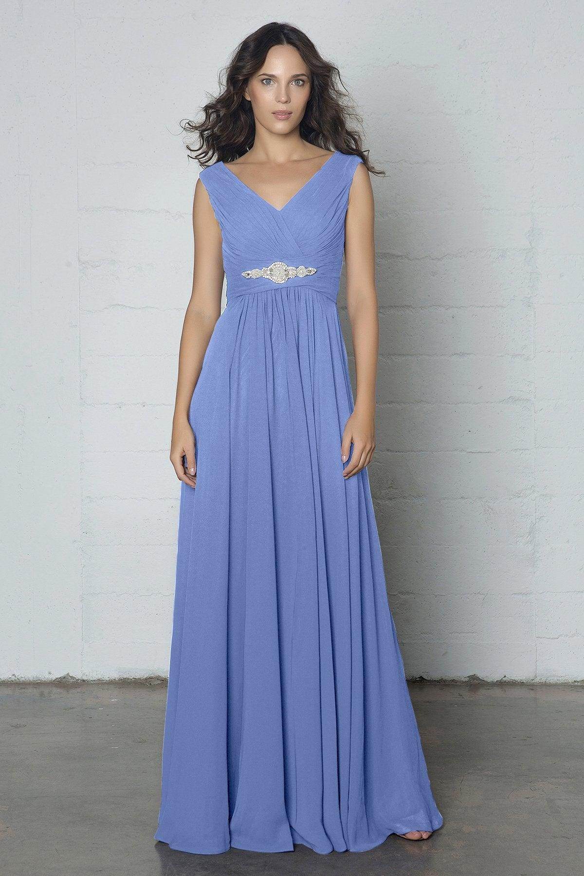 Sheath-Column Floor Length Chiffon Dress COZF14002 - COCOMELODY